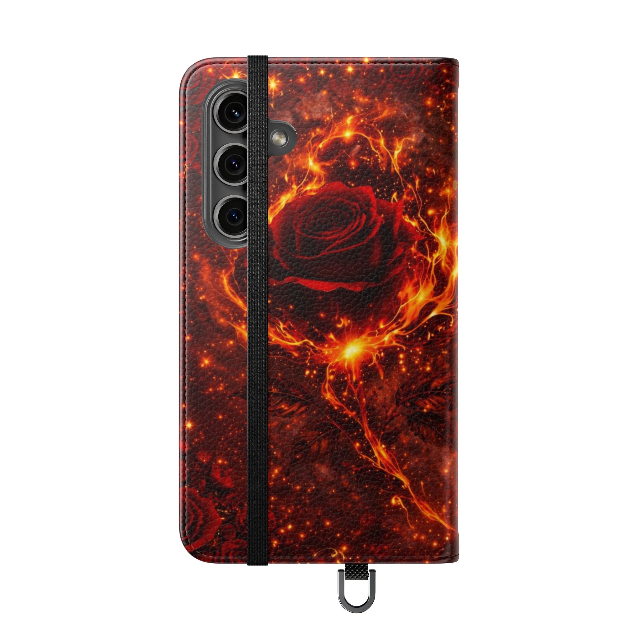 Flip Case – 'Touch Her & Die' Gothic Rose Wallet Phone Case