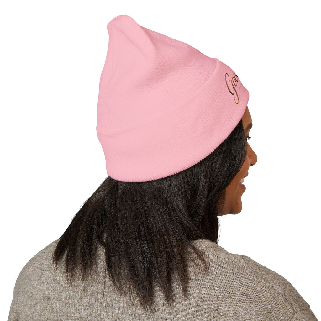 Embroidered "Good Girl." Cuffed Beanie
