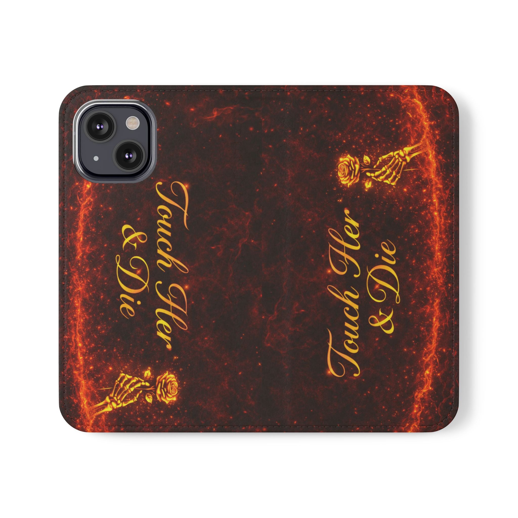Touch Her & Die Wallet Phone Case