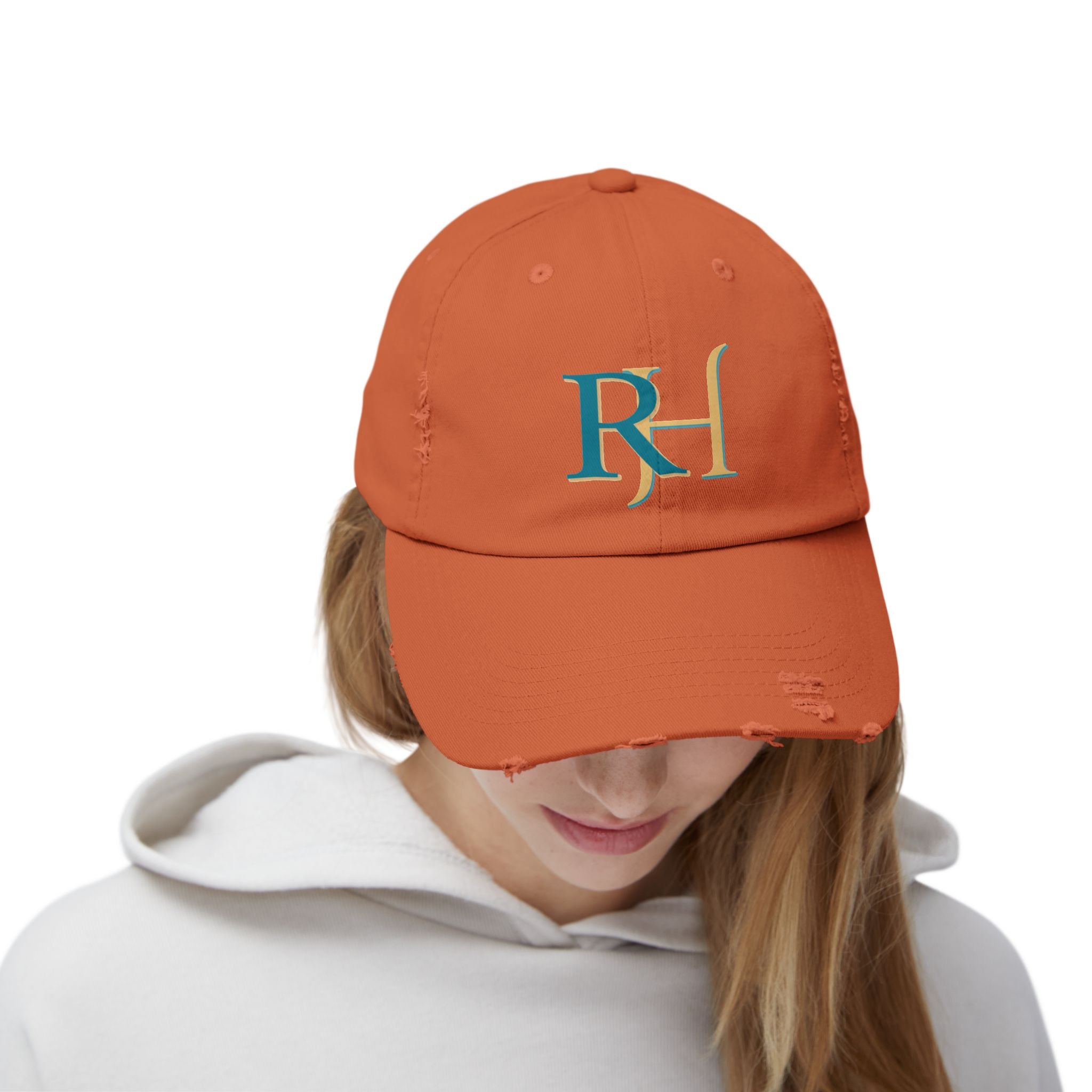 Distressed RH Monogram Cap Reverse Harem