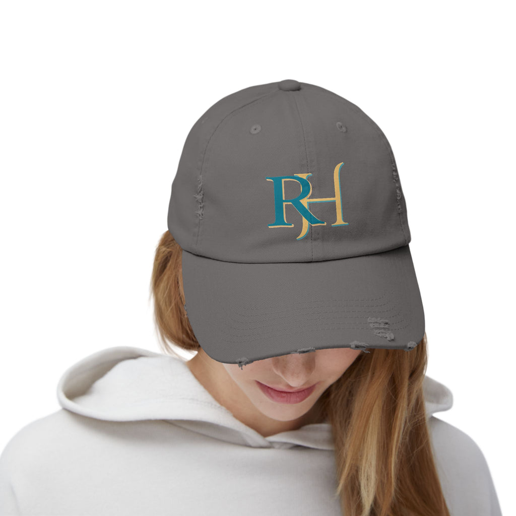 Distressed RH Monogram Cap Reverse Harem