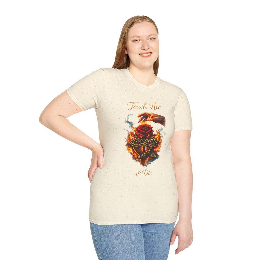 Touch Her & Die Rose Heart T-Shirt