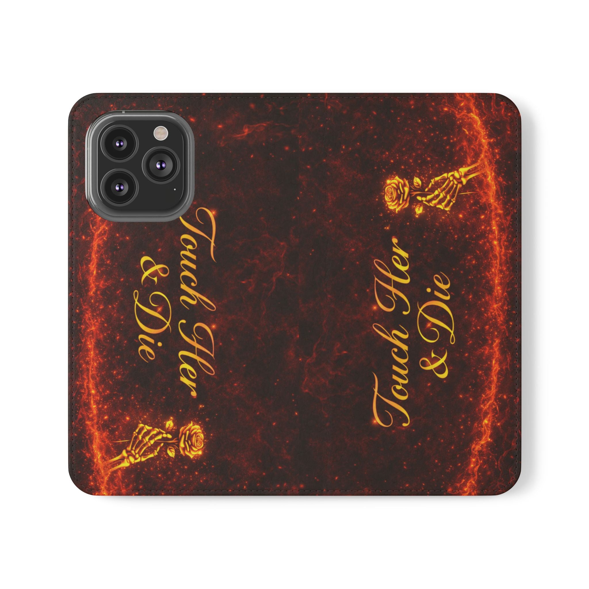 Touch Her & Die Wallet Phone Case