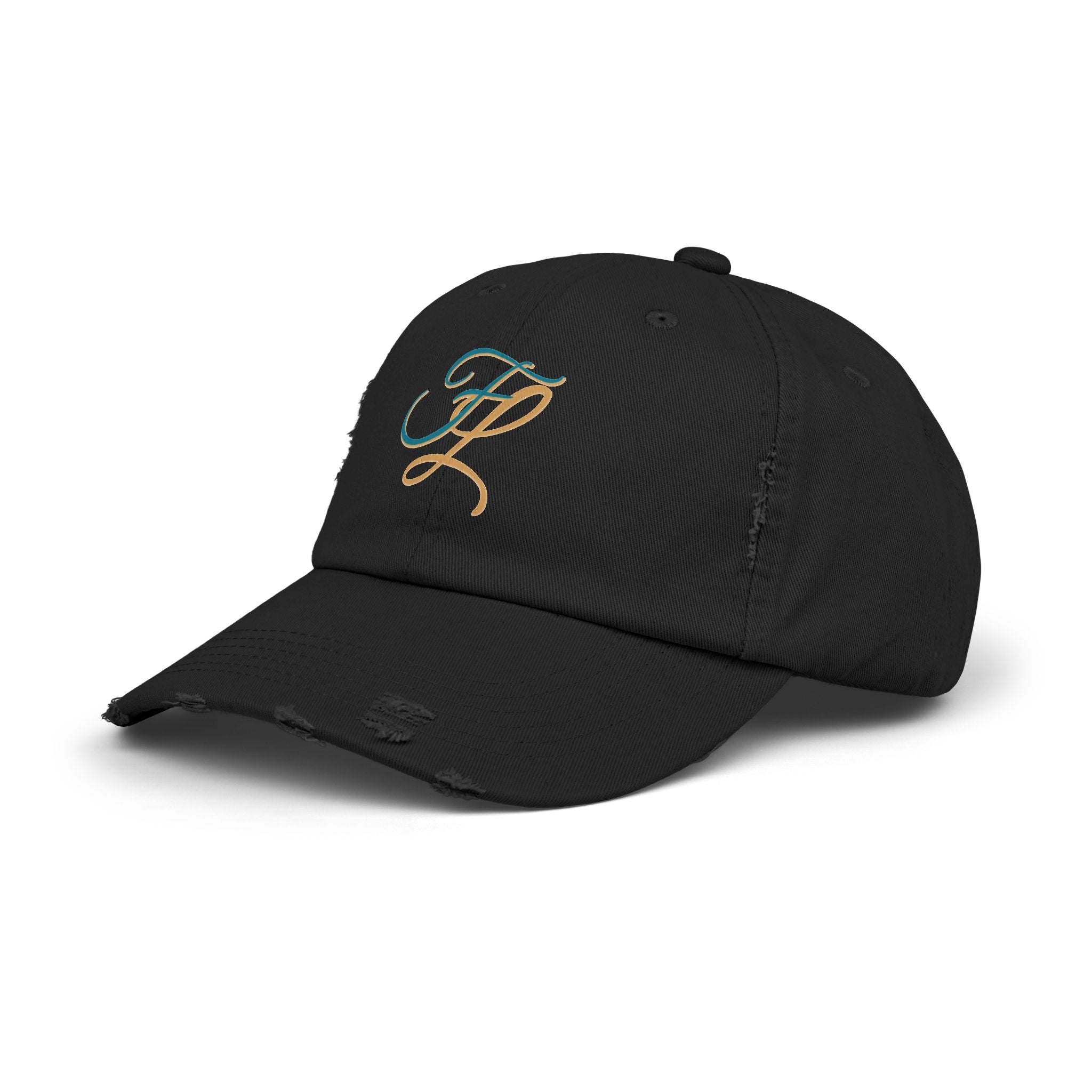 Distressed Cap with 'FL — Forbidden Love' Monogram