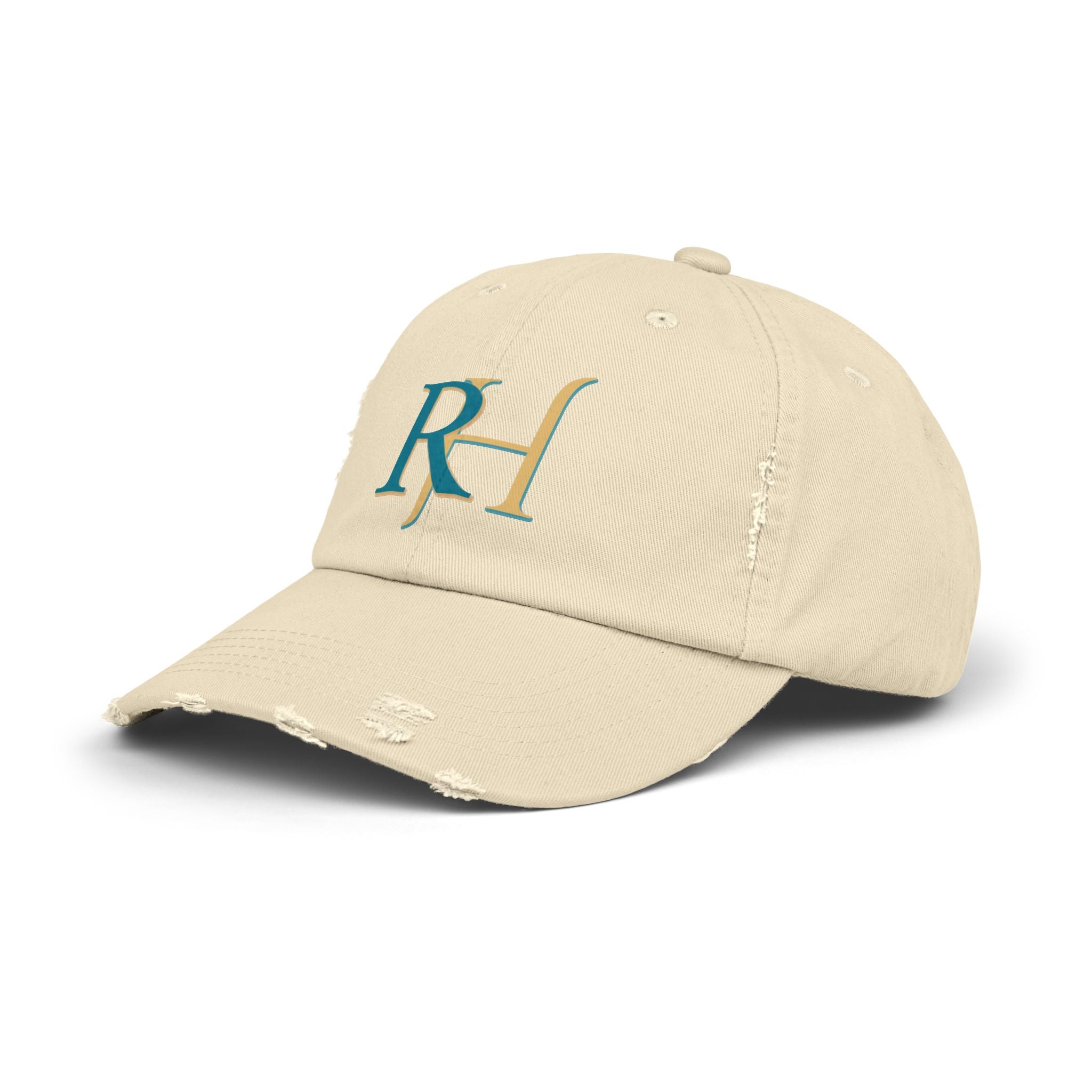 Distressed RH Monogram Cap Reverse Harem