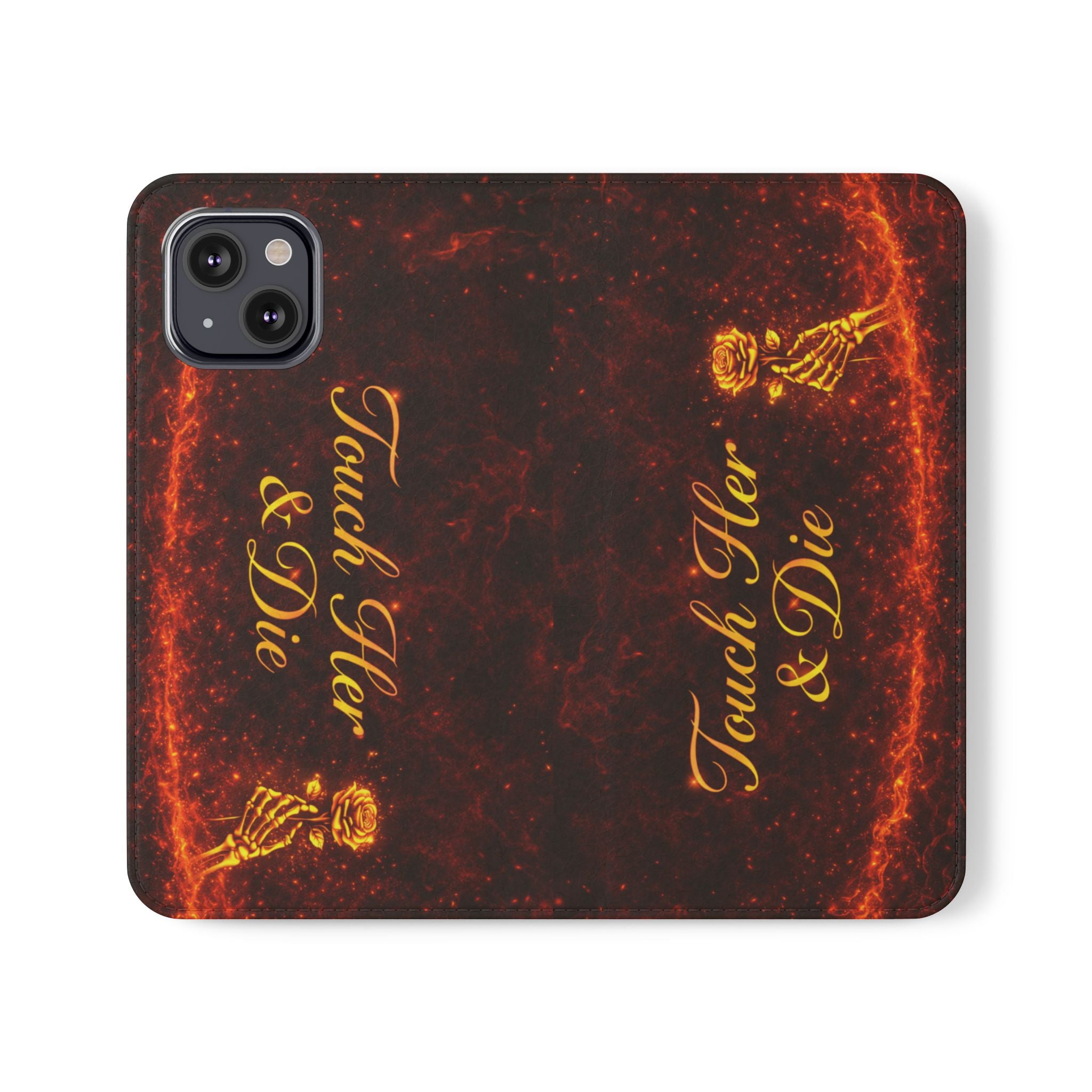 Touch Her & Die Wallet Phone Case