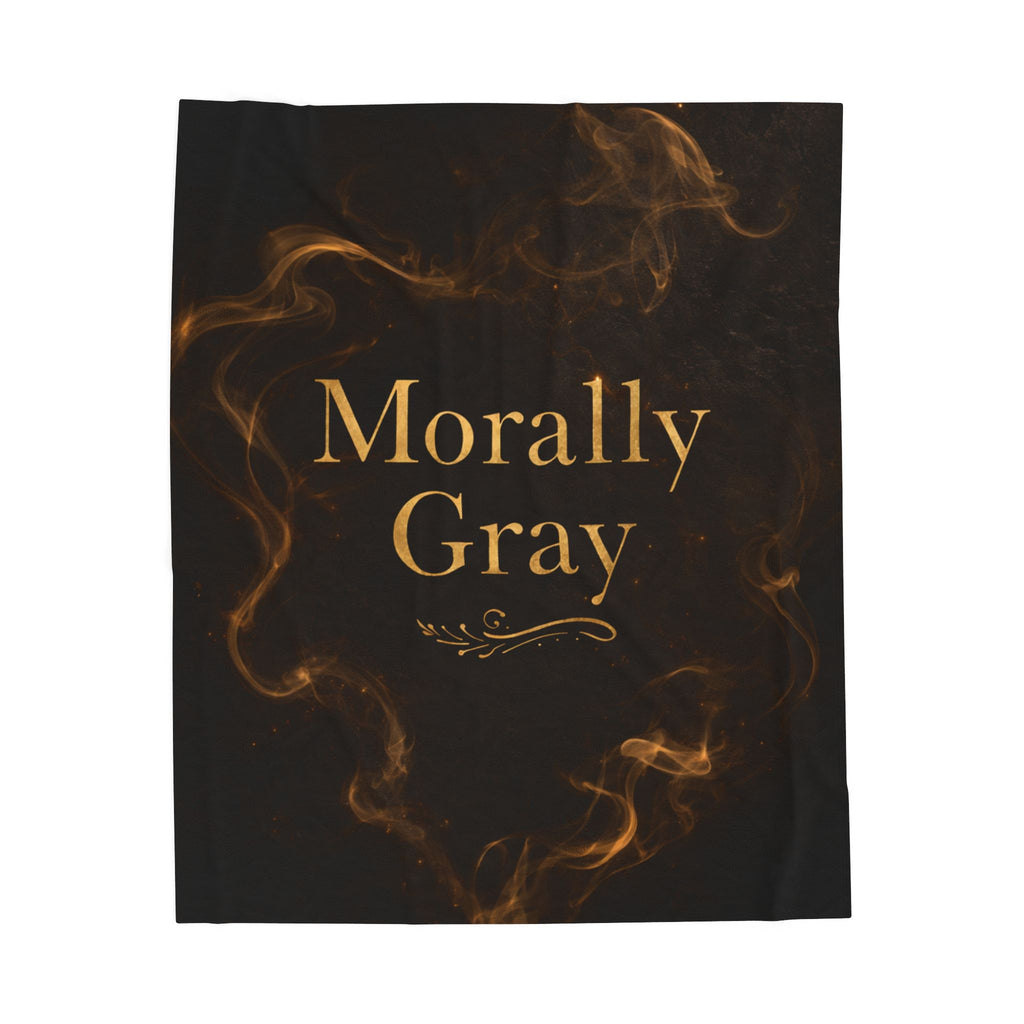 Morally Gray Velveteen Plush Blanket