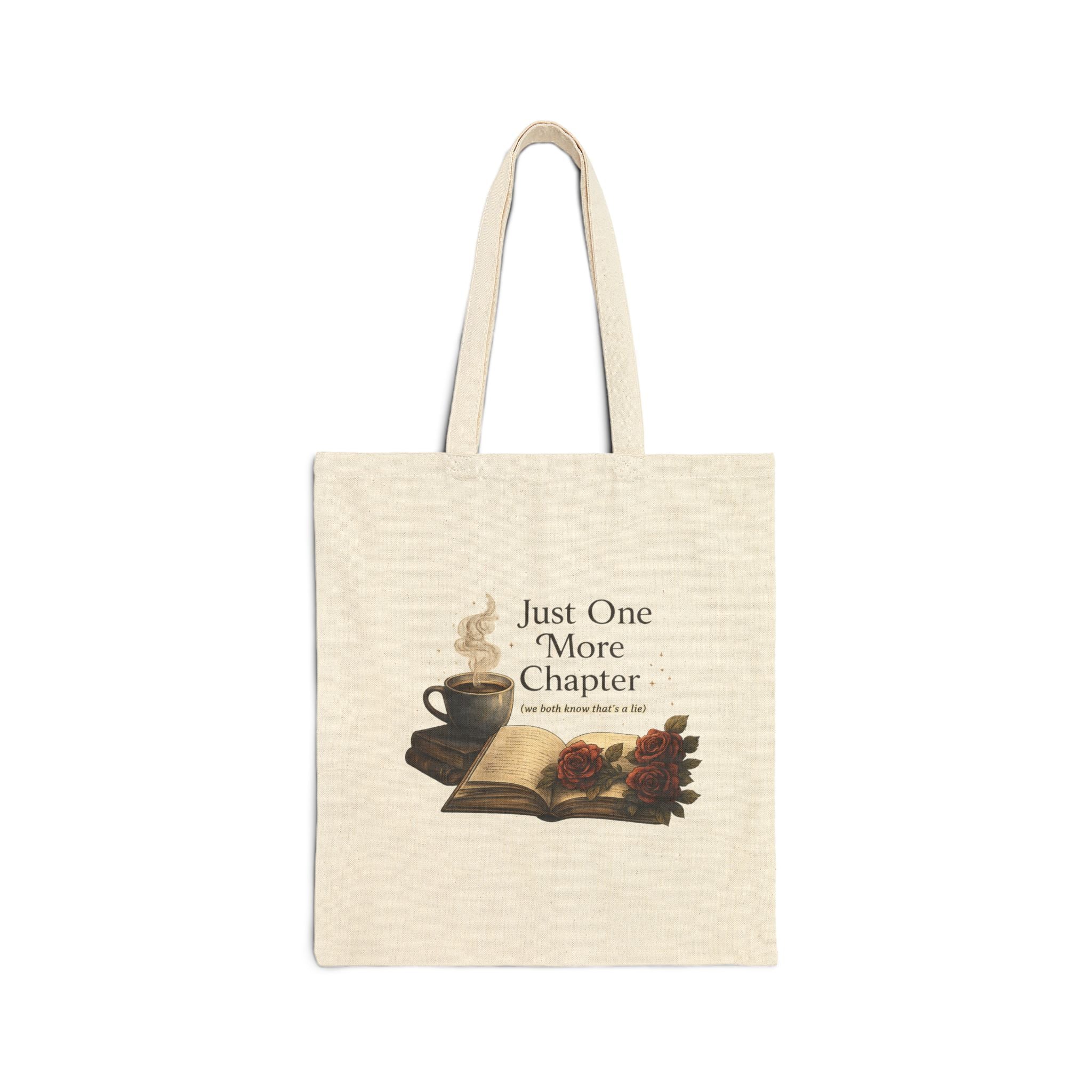 Just One More Chapter Canvas Bookstore Tote Bag