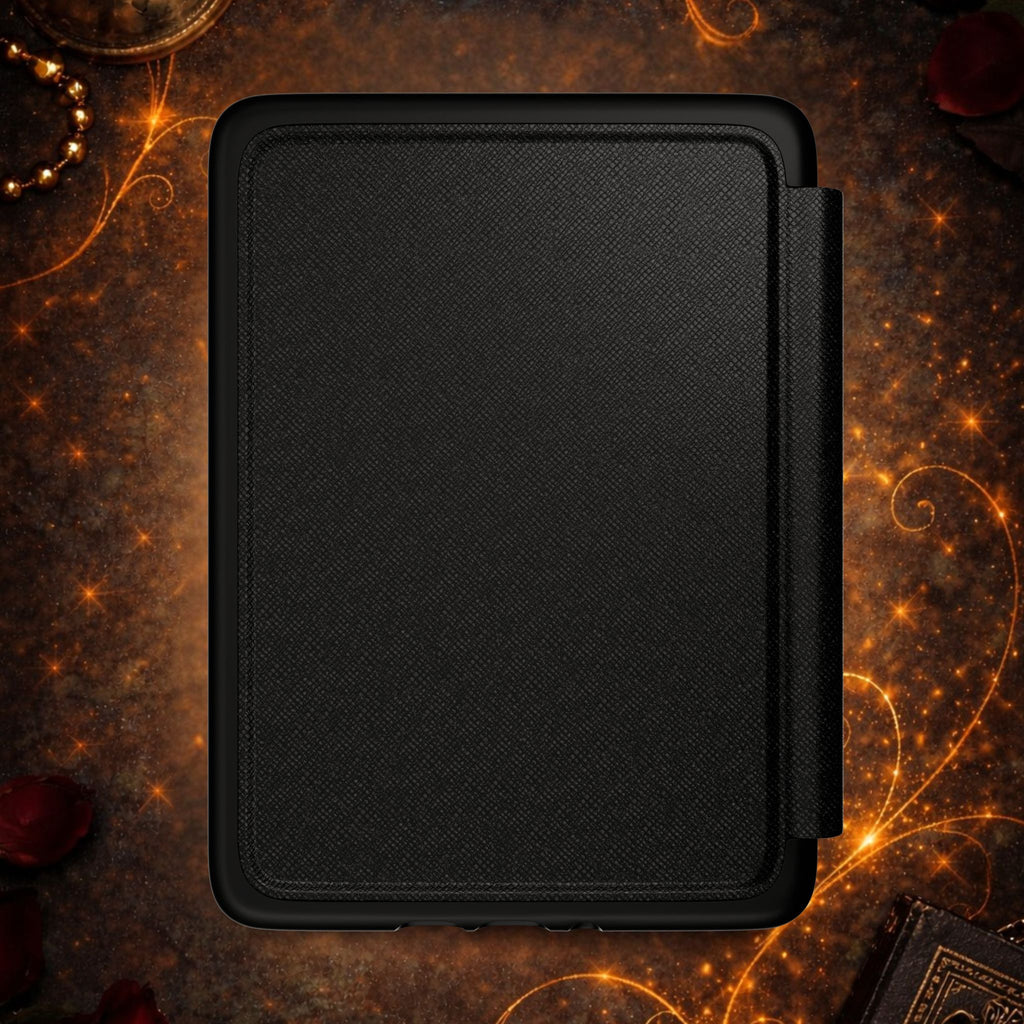 Kindle Case - "Kicking My Feet, Reading My Heart" Cute Pink Book Lover E-Reader Cover