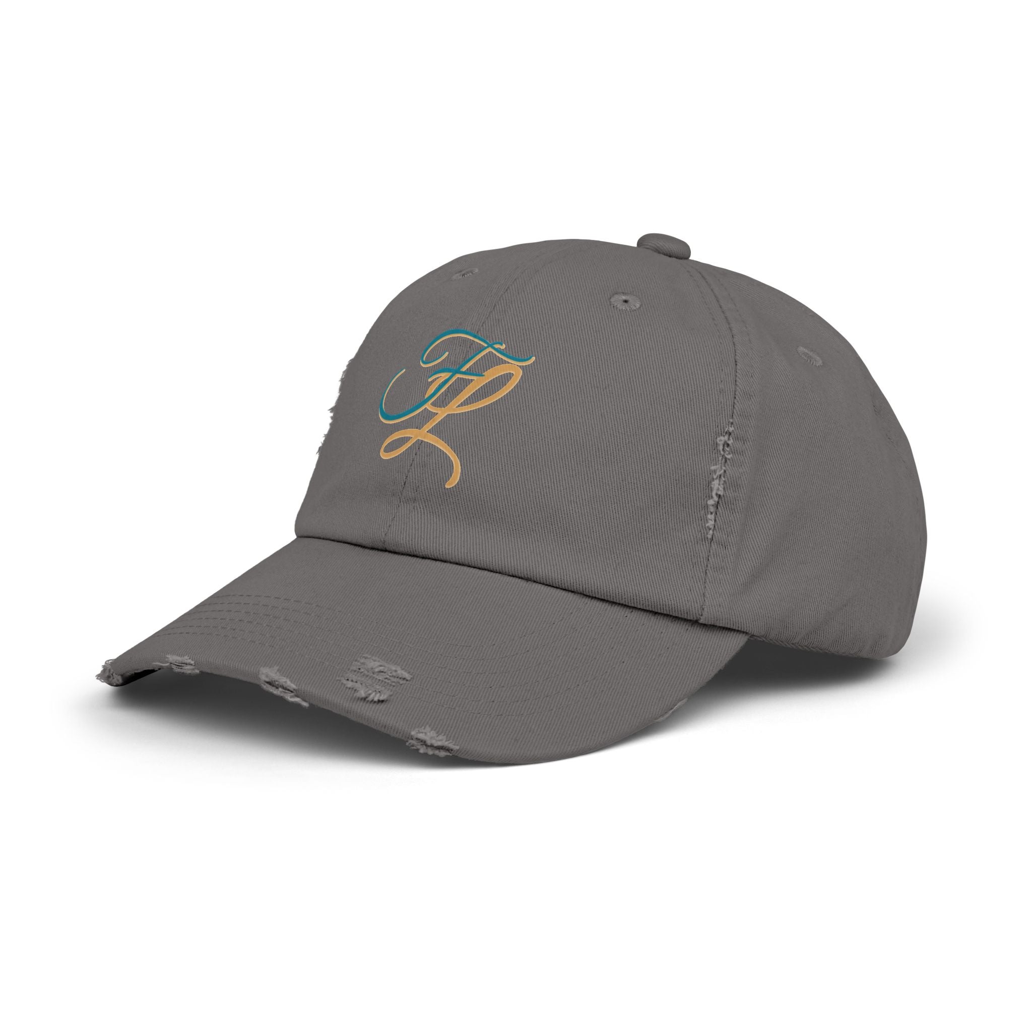 Distressed Cap with 'FL — Forbidden Love' Monogram