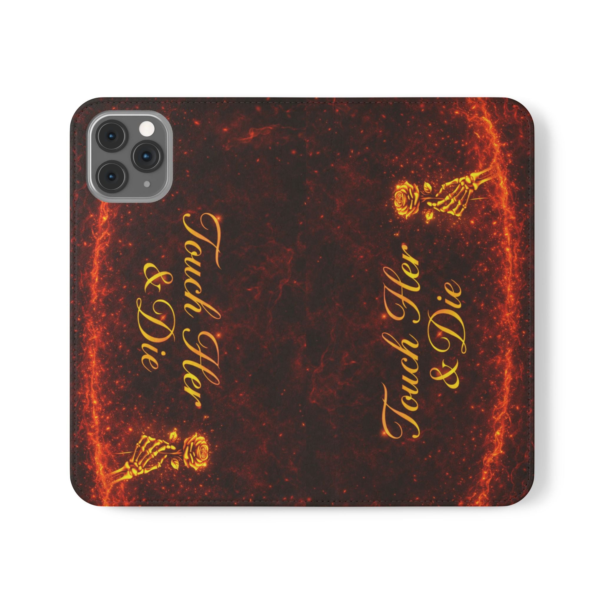 Touch Her & Die Wallet Phone Case