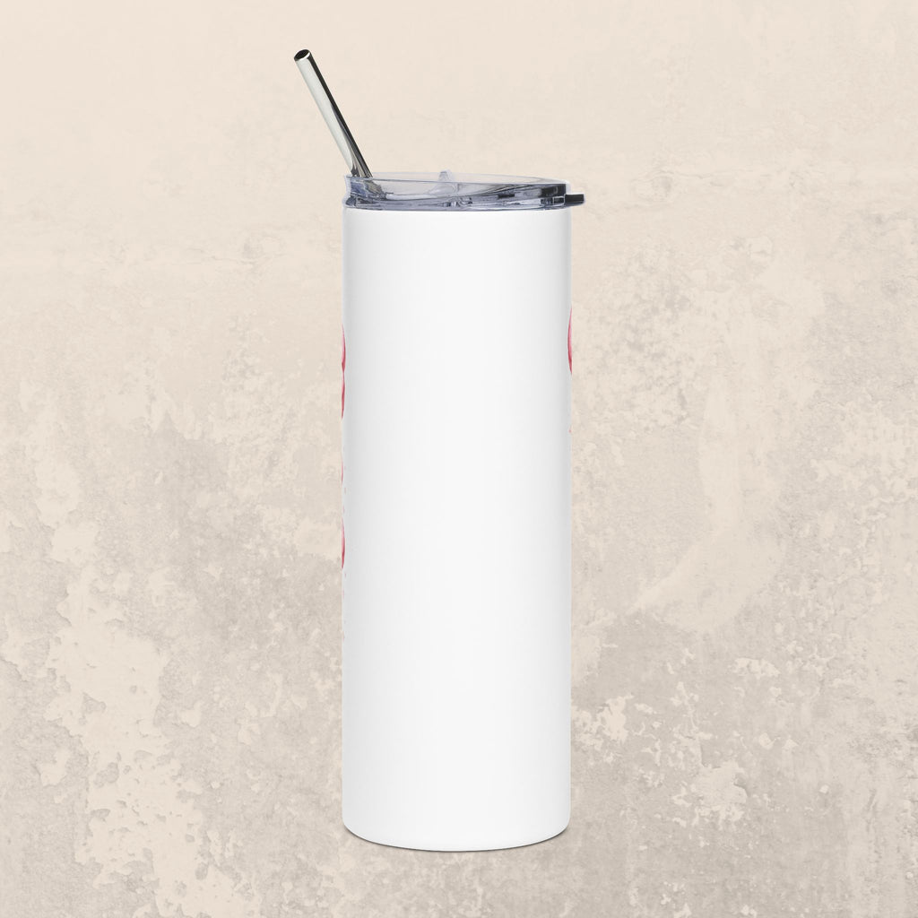 20oz Tumbler — “Romance Books & I Have Trust Issues” Pink Heart Travel Mug