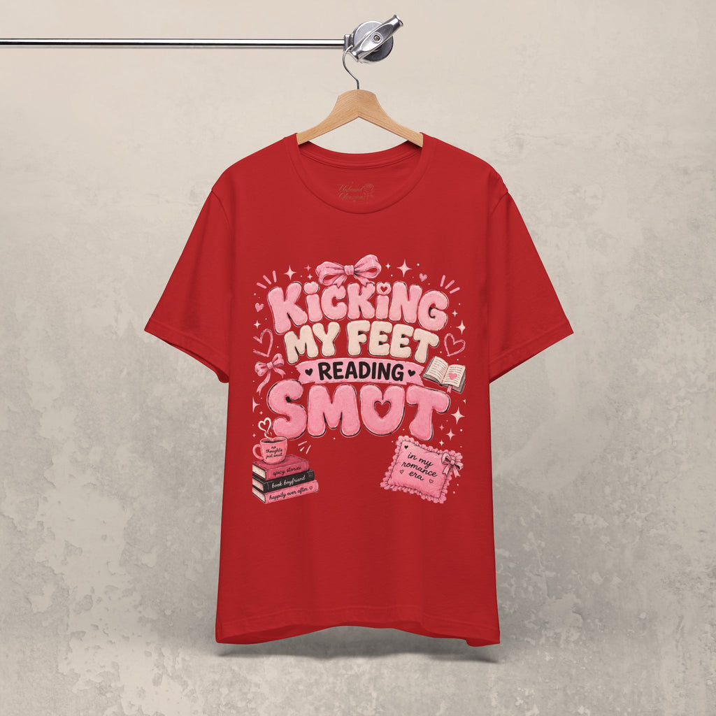 Reading Smut T-Shirt — Kicking My Feet Graphic Tee for Bookish Romance Fans