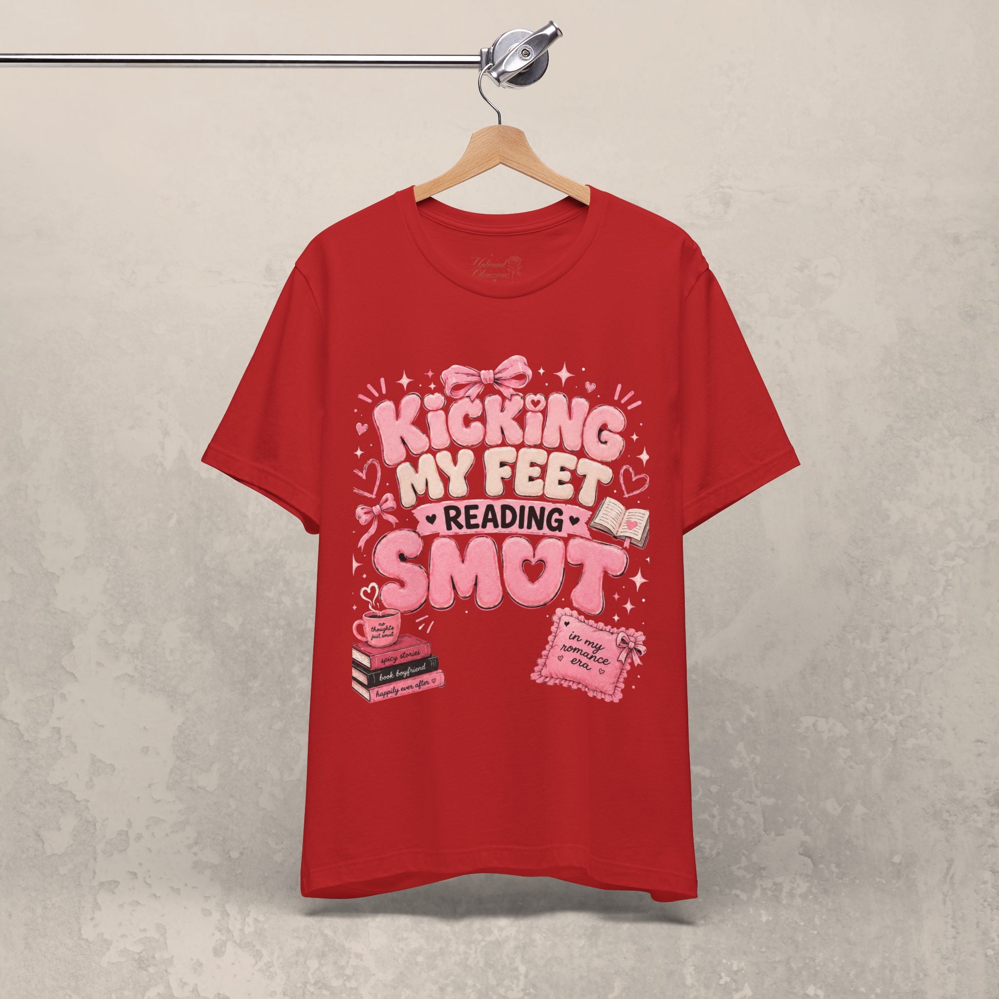 Reading Smut T-Shirt — Kicking My Feet Graphic Tee for Bookish Romance Fans