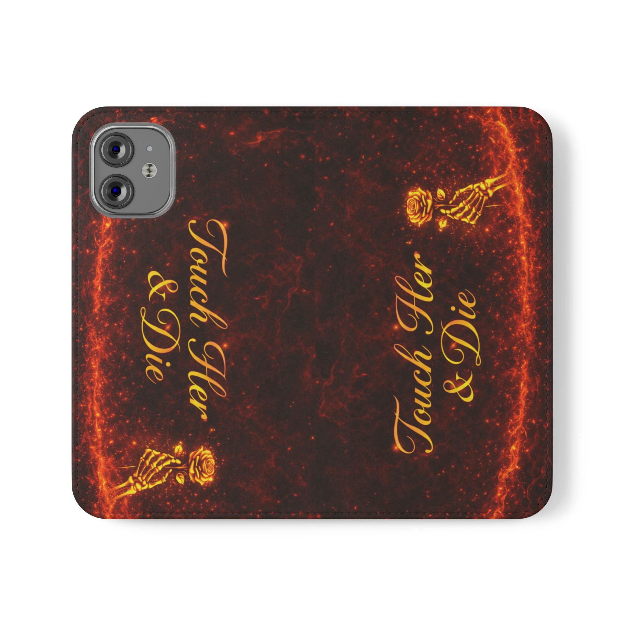 Touch Her & Die Wallet Phone Case