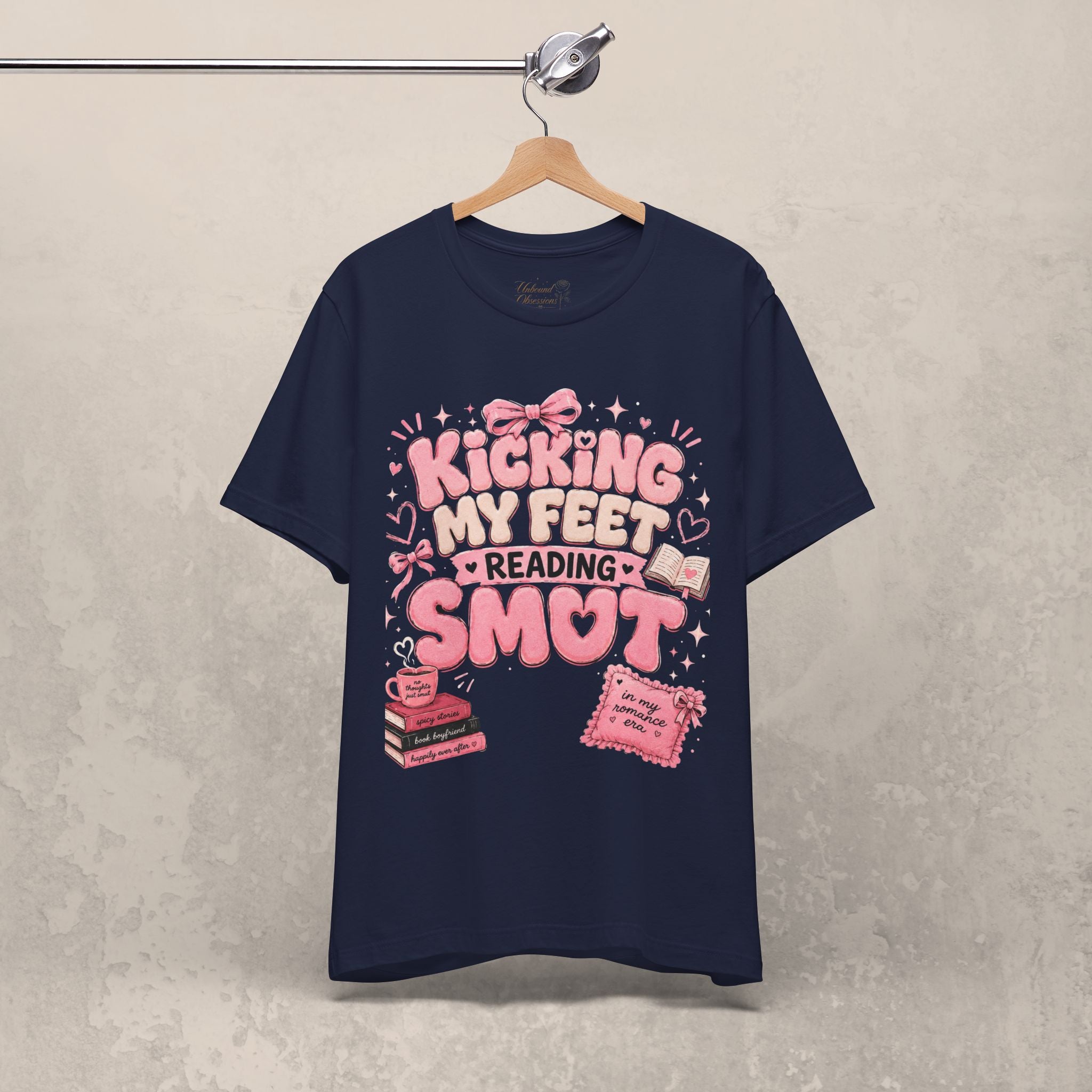 Reading Smut T-Shirt — Kicking My Feet Graphic Tee for Bookish Romance Fans