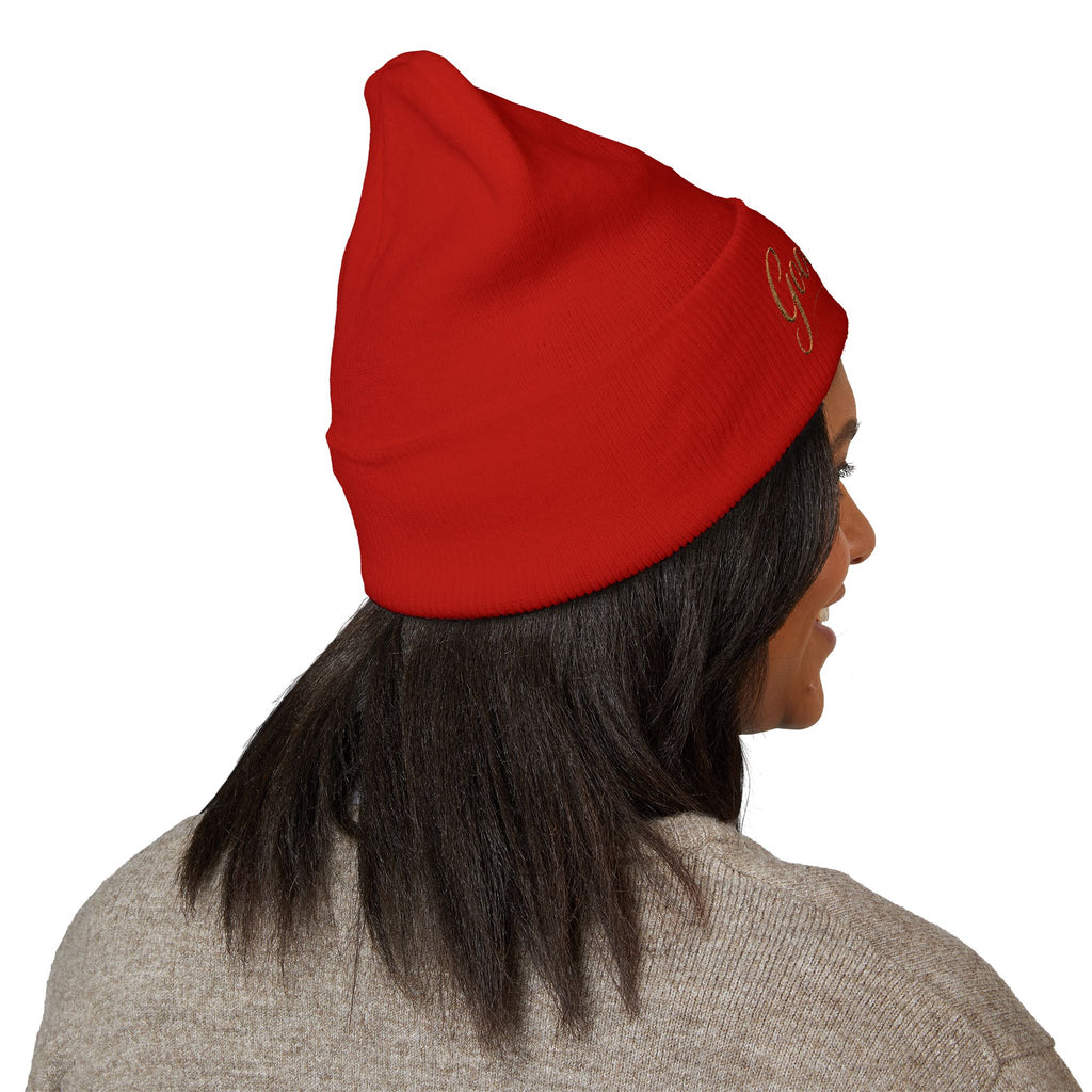 Embroidered "Good Girl." Cuffed Beanie