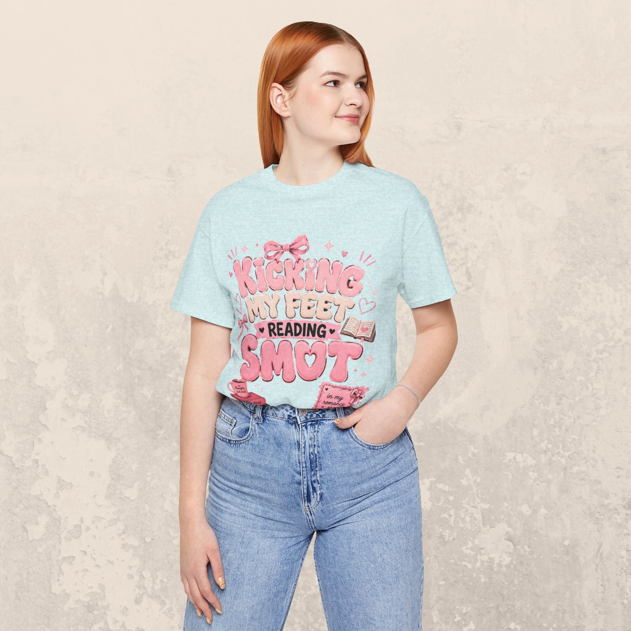 Reading Smut T-Shirt — Kicking My Feet Graphic Tee for Bookish Romance Fans