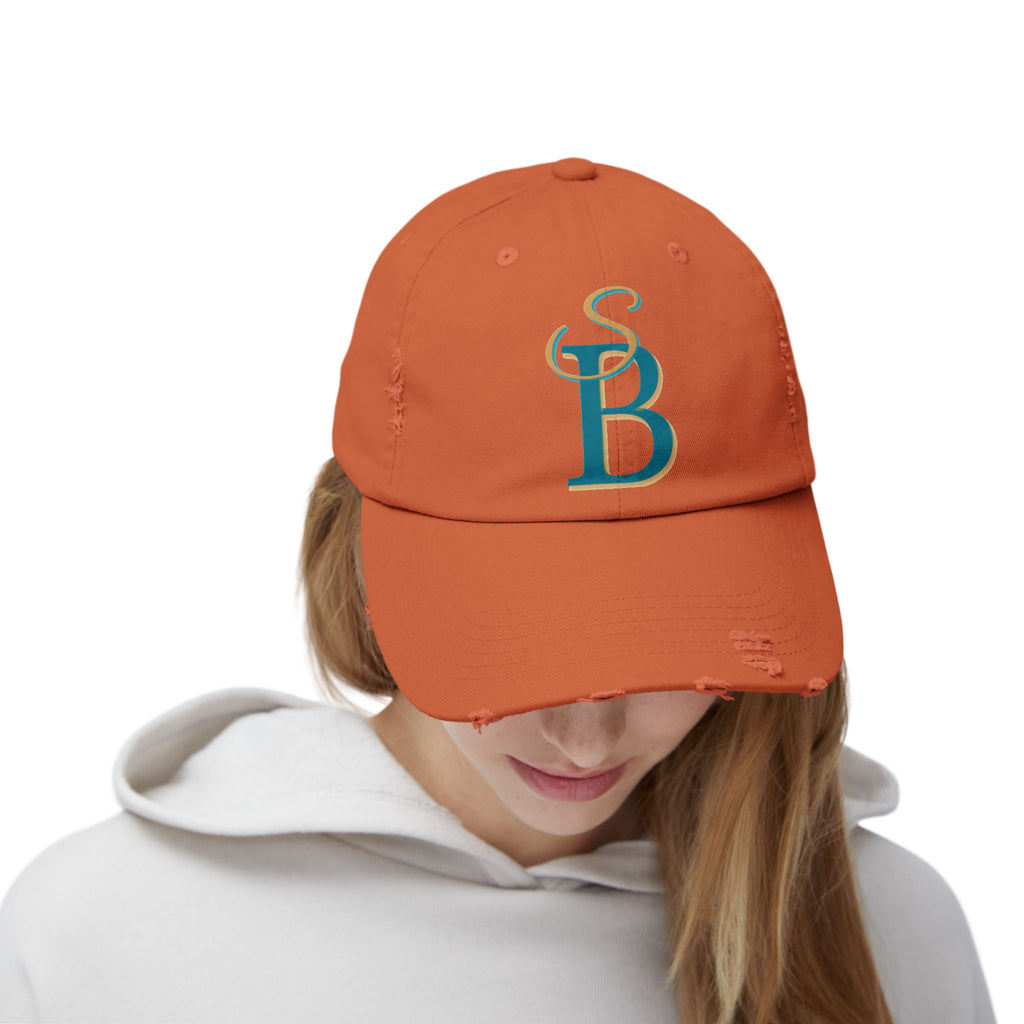 Distressed Monogram Cap – Slow Burn