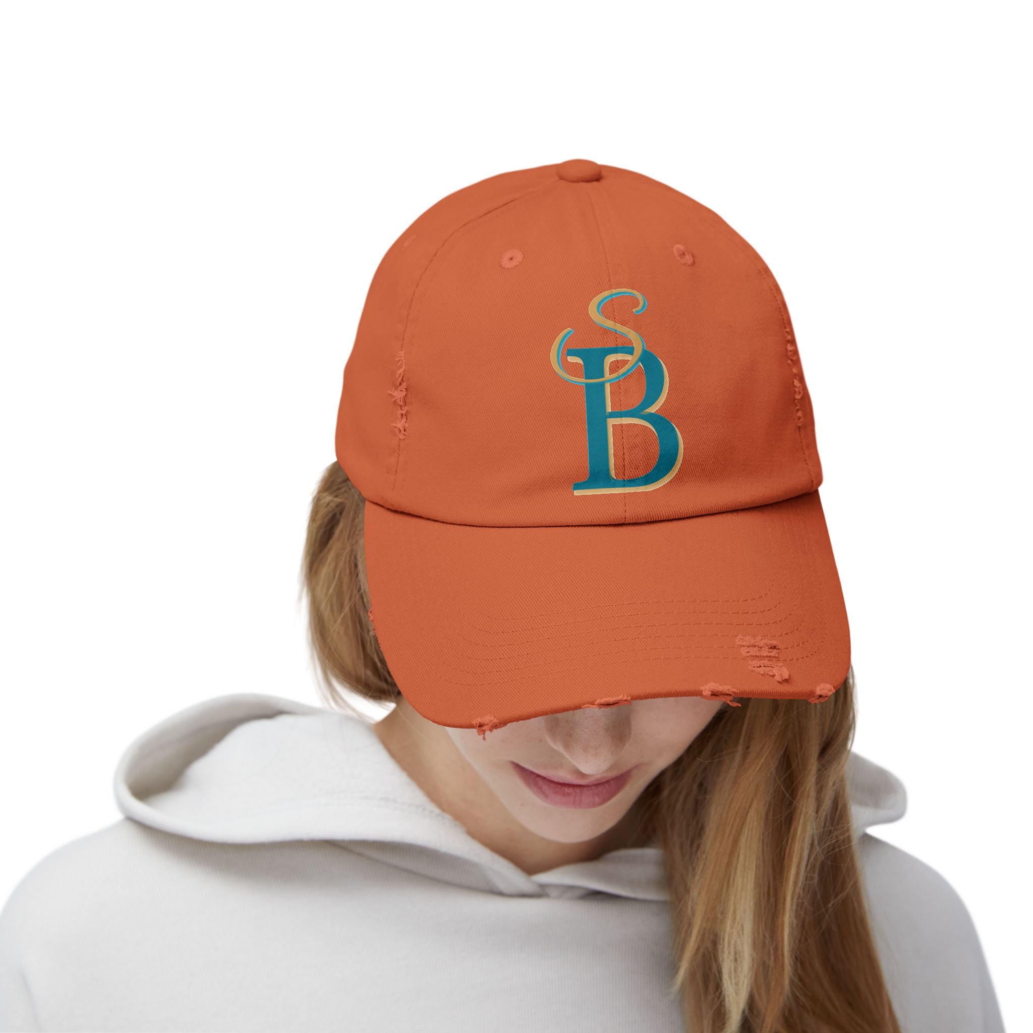 Distressed Monogram Cap – Slow Burn