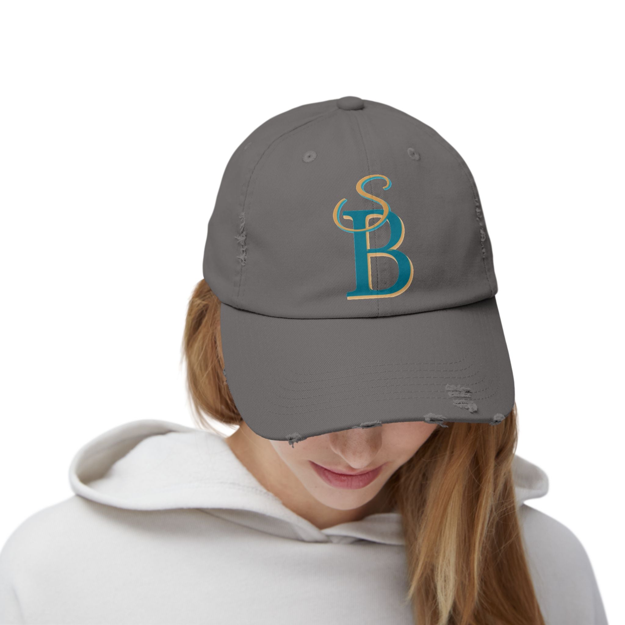 Distressed Monogram Cap – Slow Burn