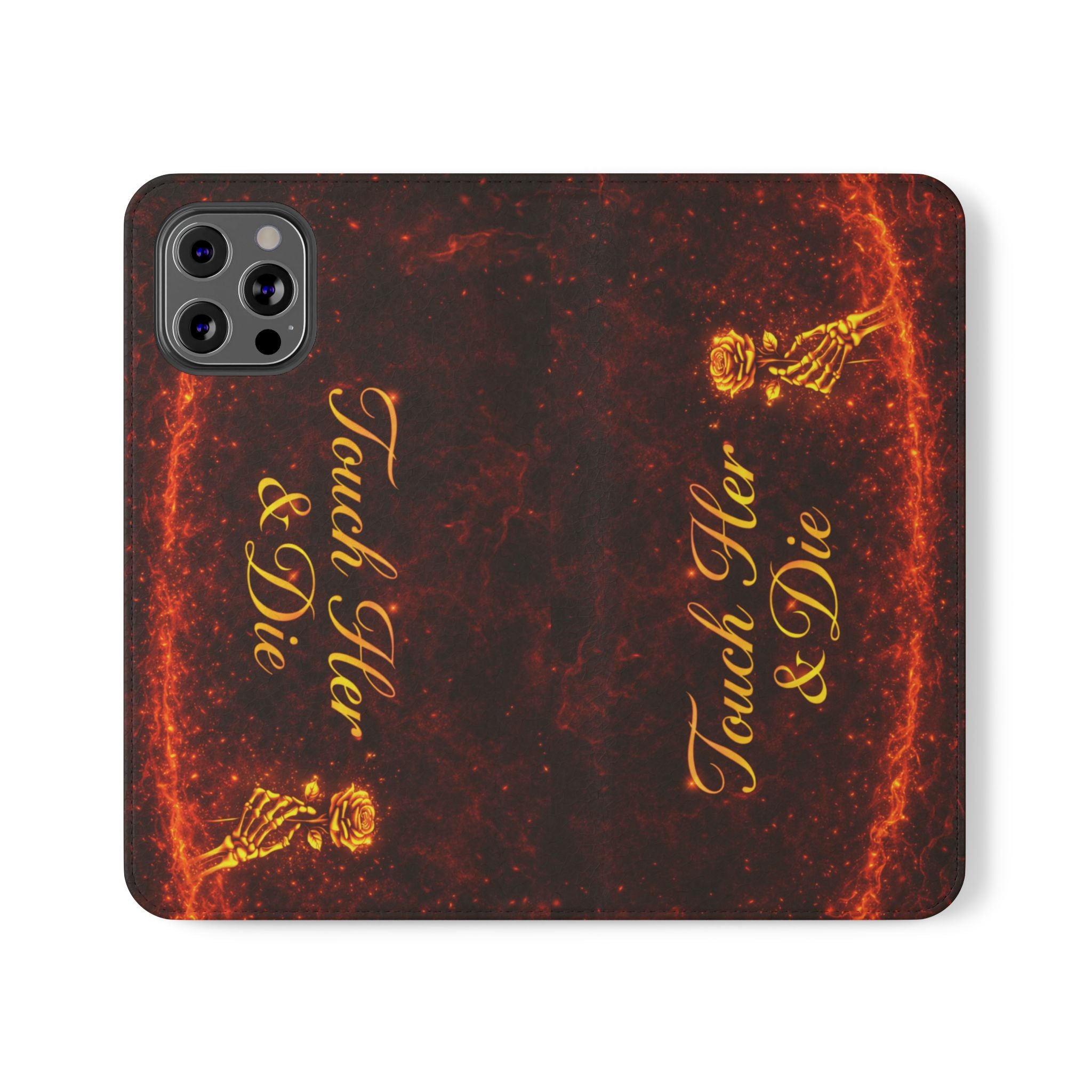 Touch Her & Die Wallet Phone Case