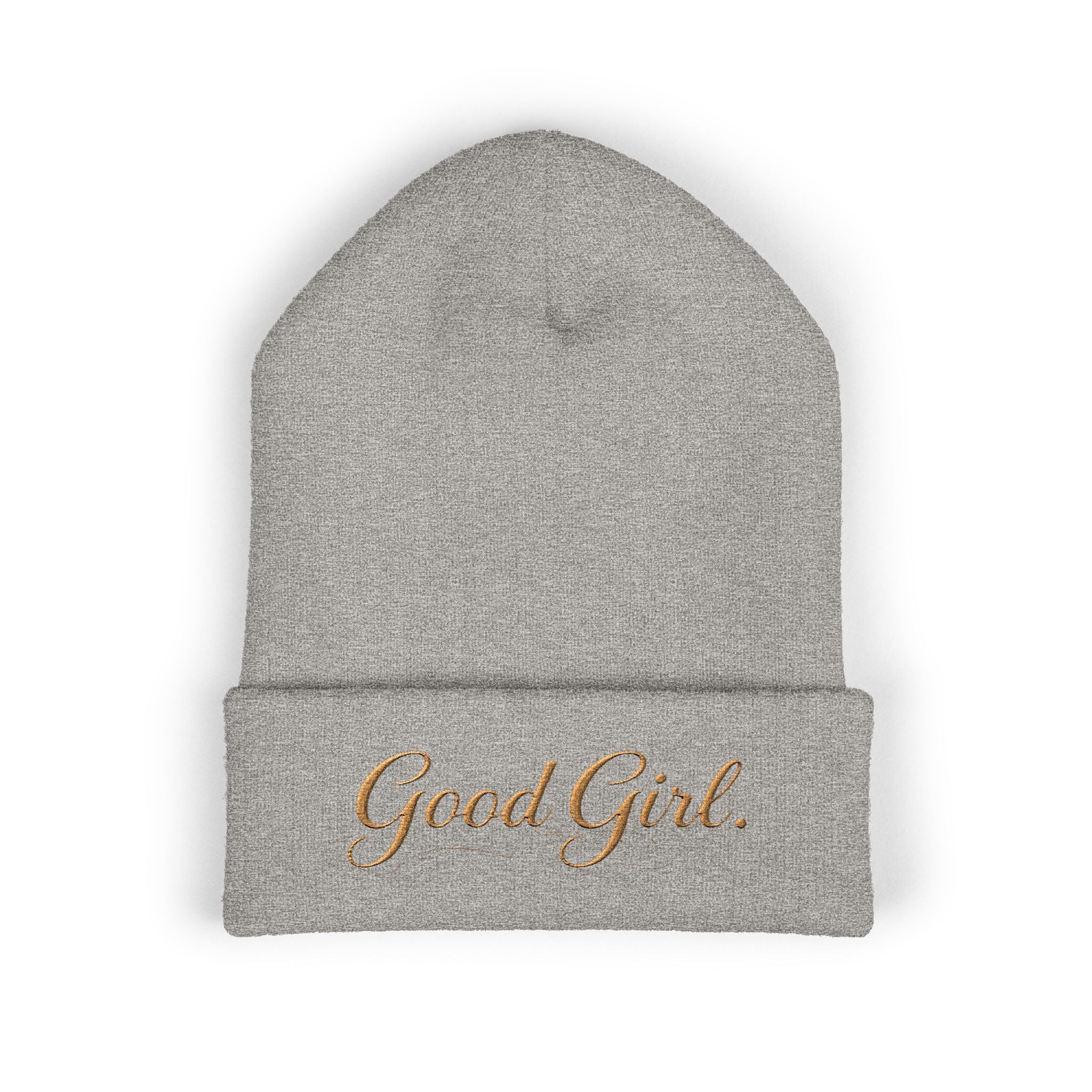 Embroidered "Good Girl." Cuffed Beanie