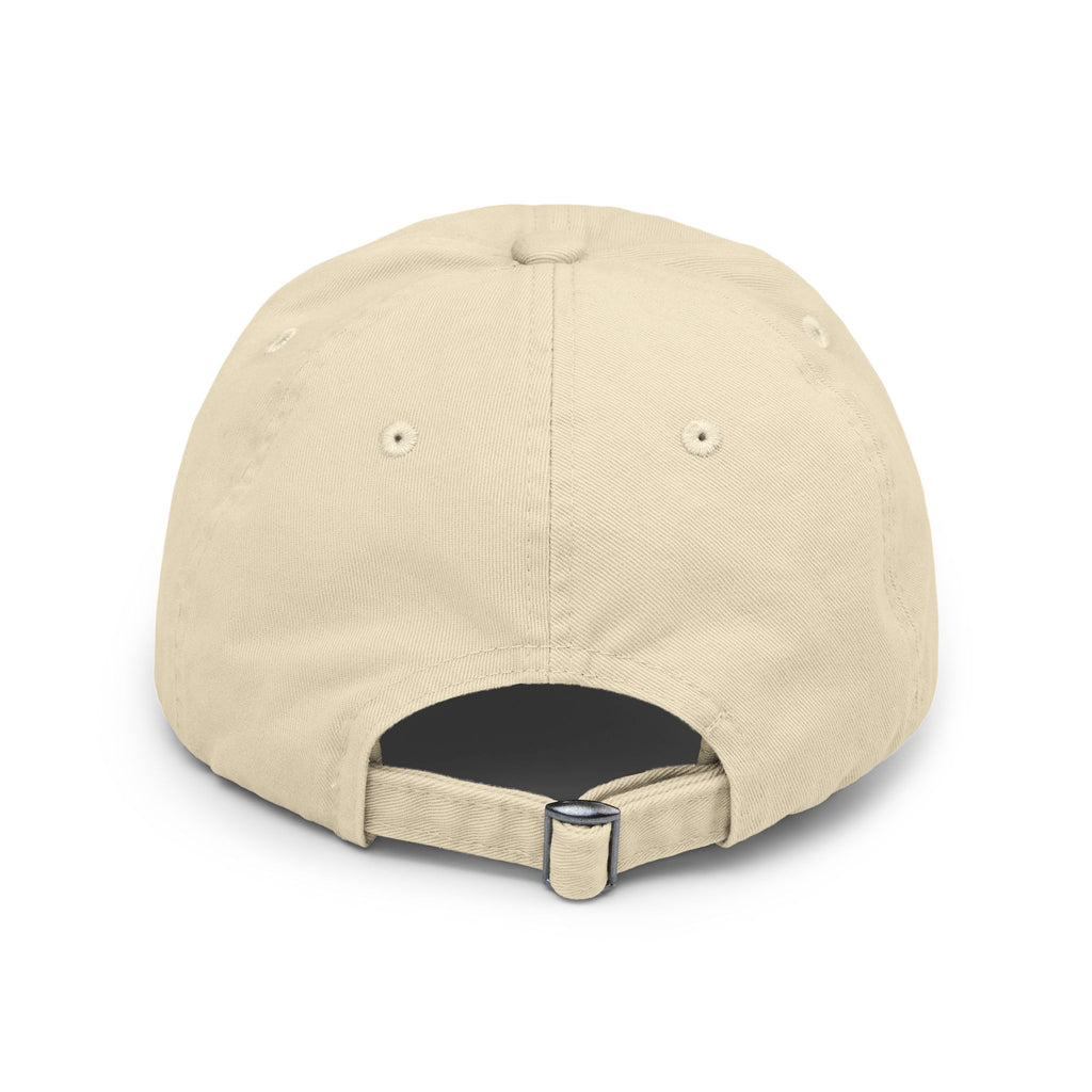 Distressed Black Cap with 'E2L' Enemies to Lovers
