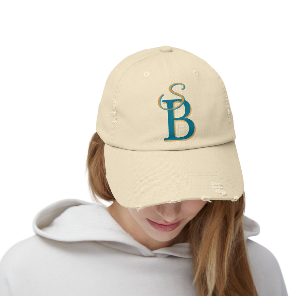 Distressed Monogram Cap – Slow Burn