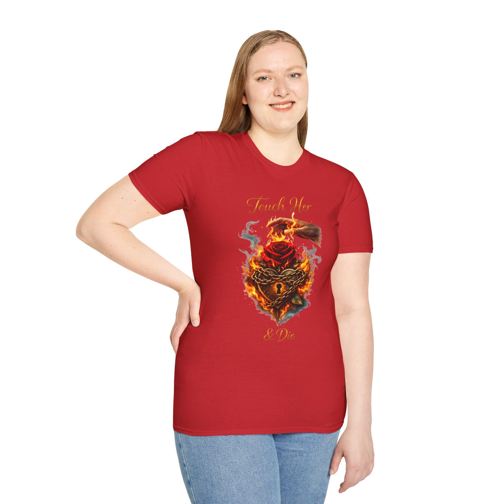 Touch Her & Die Rose Heart T-Shirt