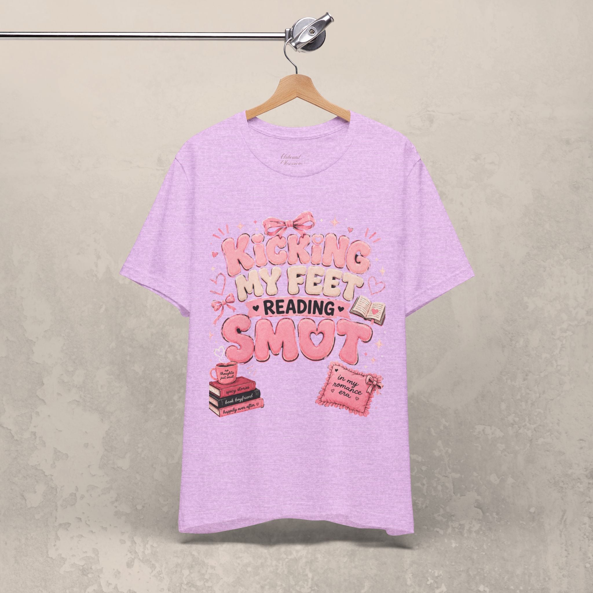 Reading Smut T-Shirt — Kicking My Feet Graphic Tee for Bookish Romance Fans