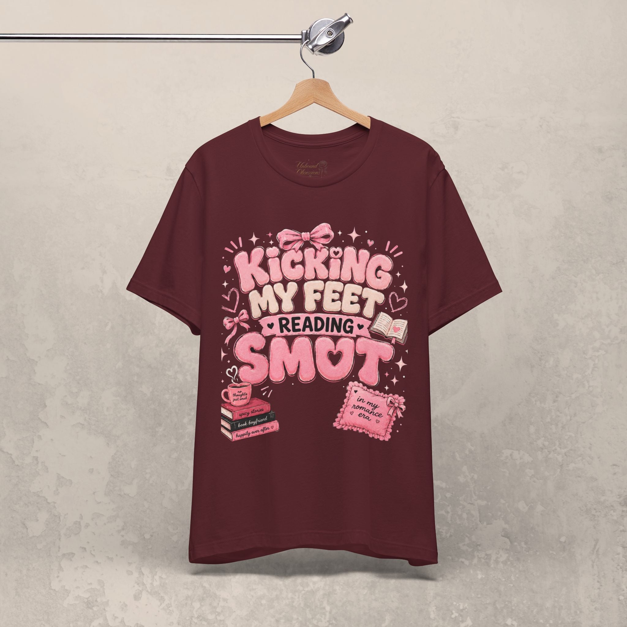 Reading Smut T-Shirt — Kicking My Feet Graphic Tee for Bookish Romance Fans