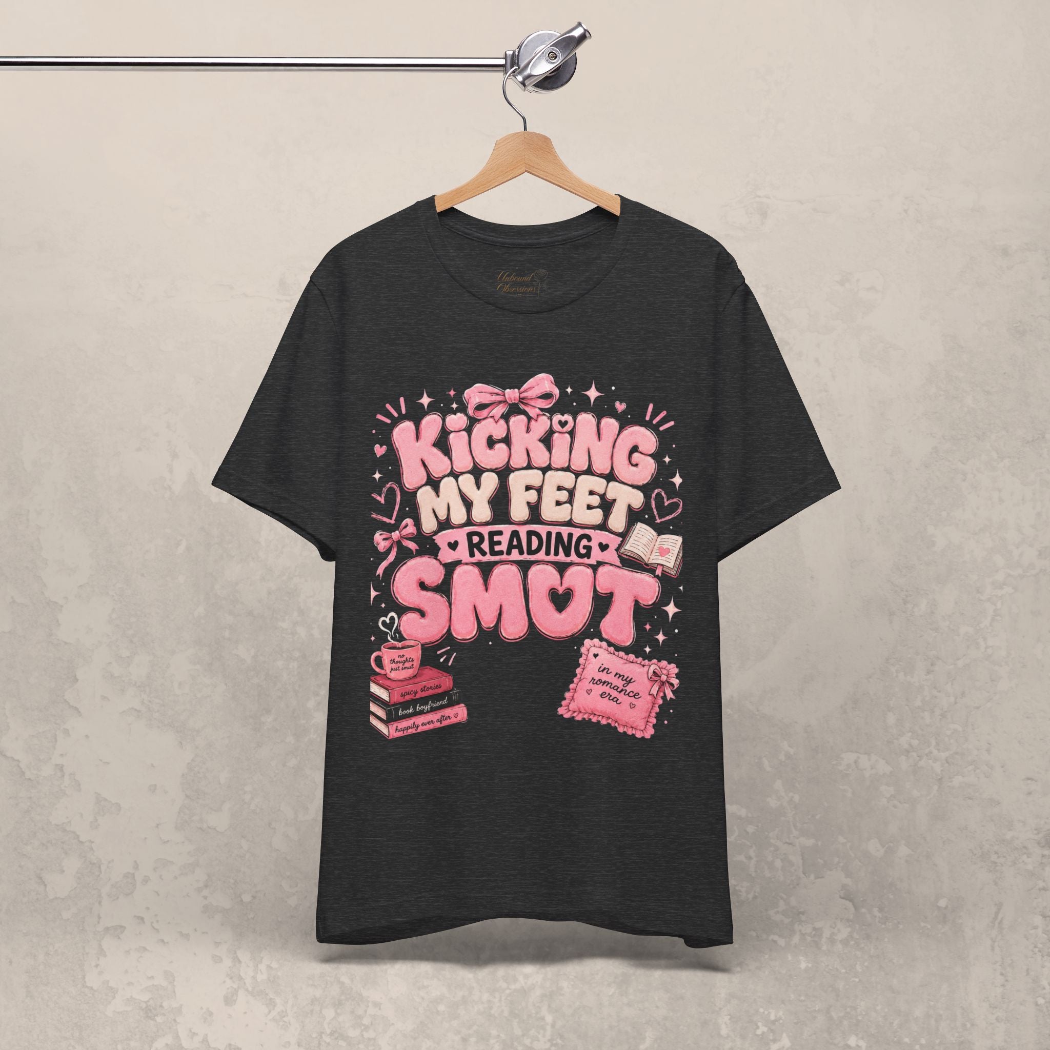 Reading Smut T-Shirt — Kicking My Feet Graphic Tee for Bookish Romance Fans