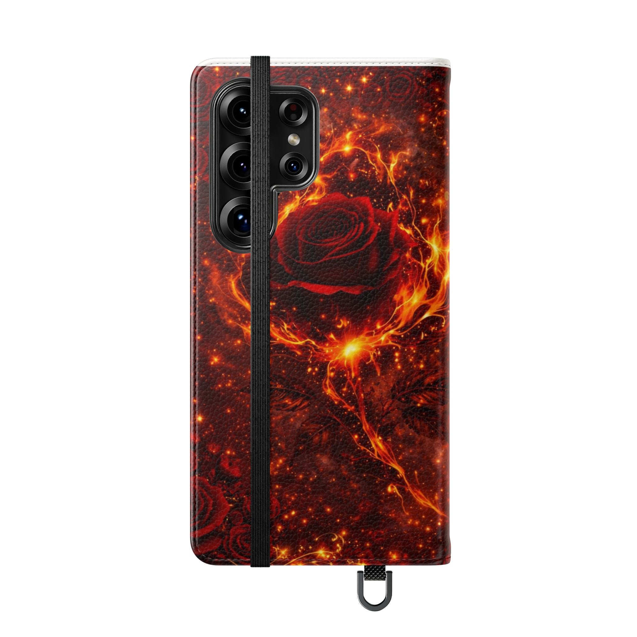 Flip Case – 'Touch Her & Die' Gothic Rose Wallet Phone Case