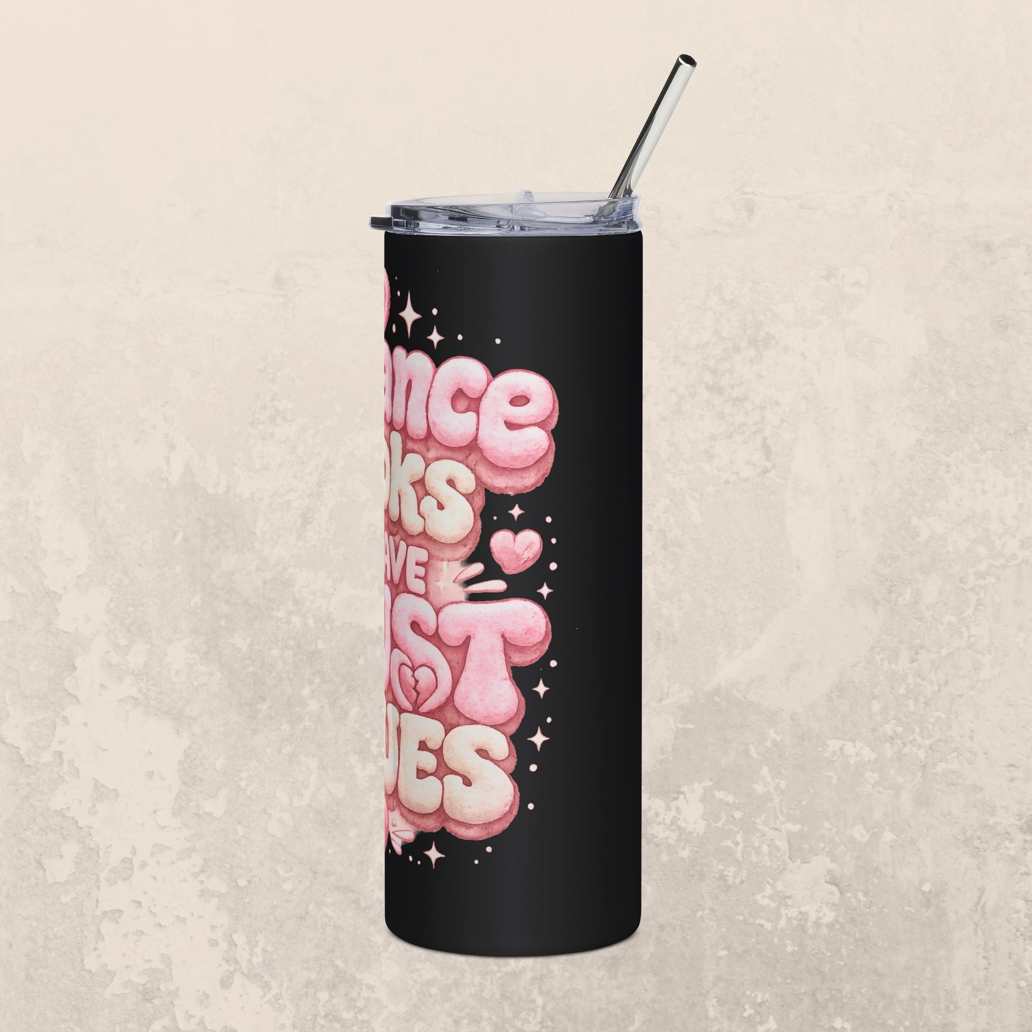 20oz Tumbler — “Romance Books & I Have Trust Issues” Pink Heart Travel Mug