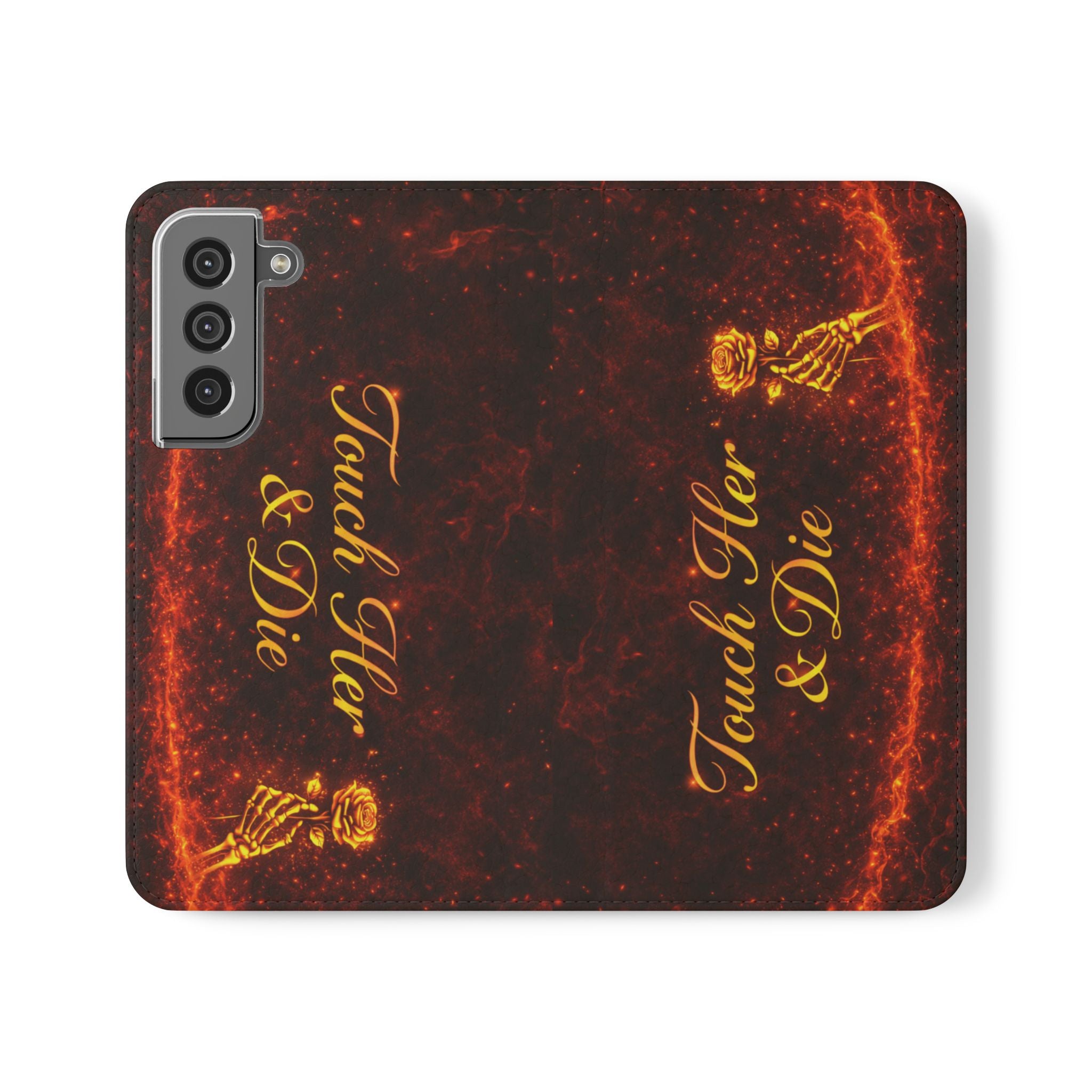 Touch Her & Die Wallet Phone Case