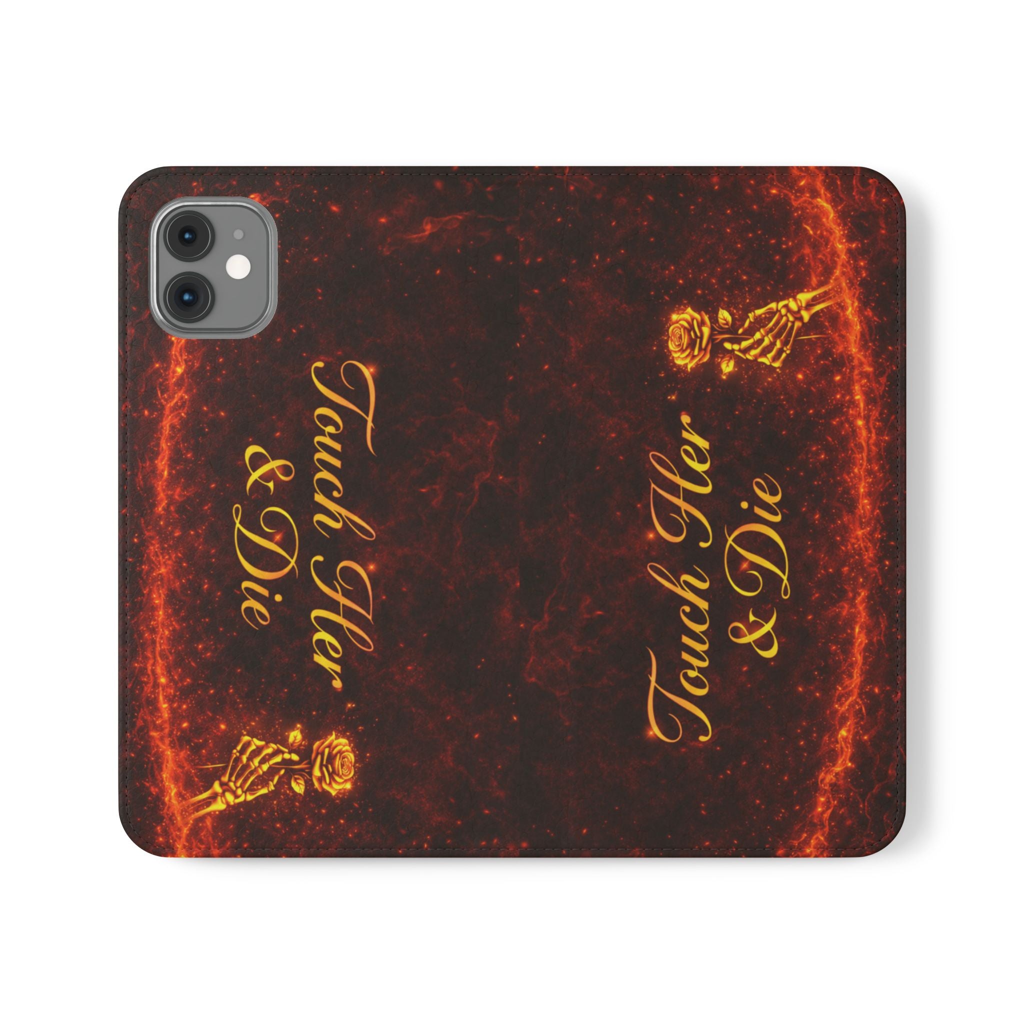 Touch Her & Die Wallet Phone Case
