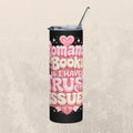 20oz Tumbler — “Romance Books & I Have Trust Issues” Pink Heart Travel Mug