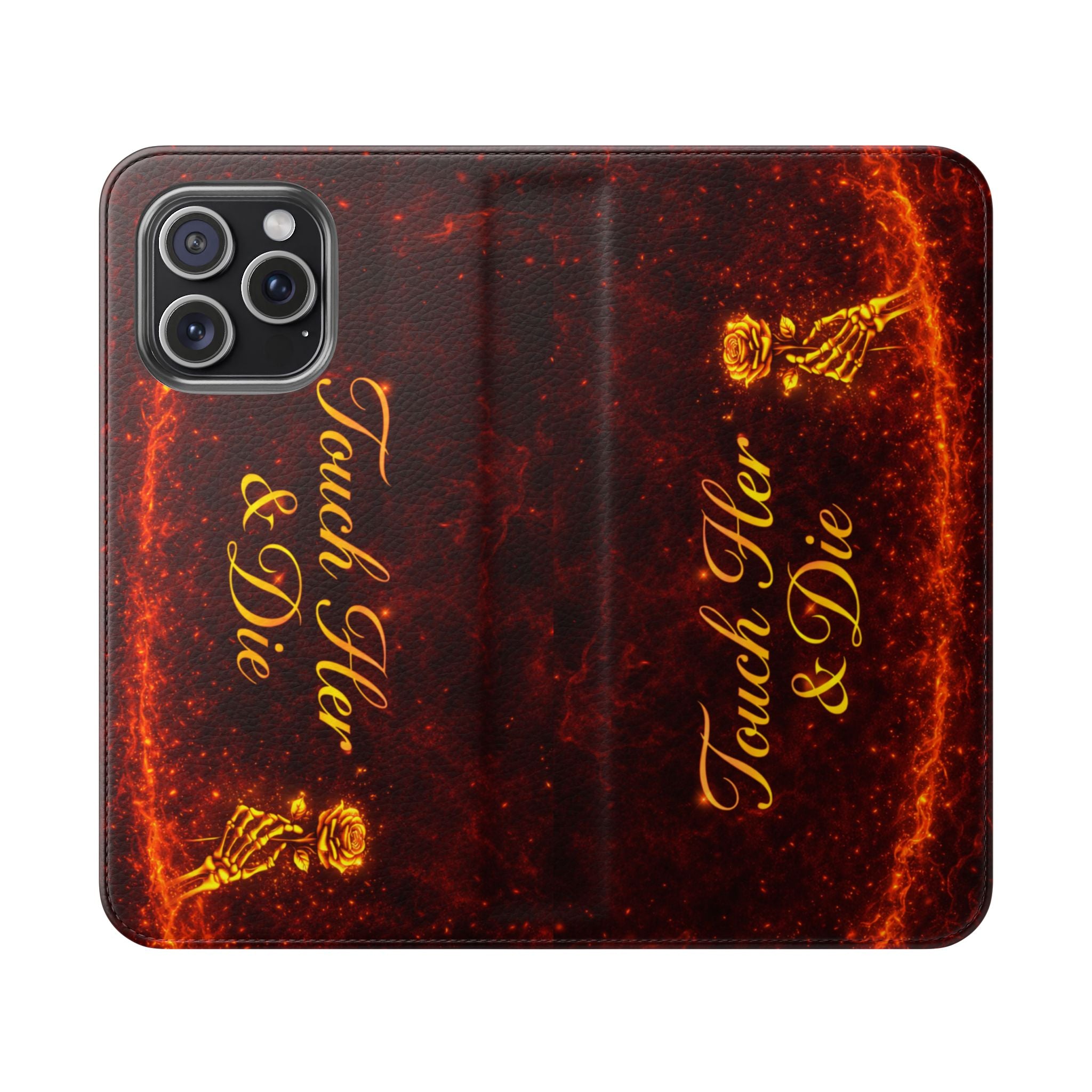 Touch Her & Die Wallet Phone Case