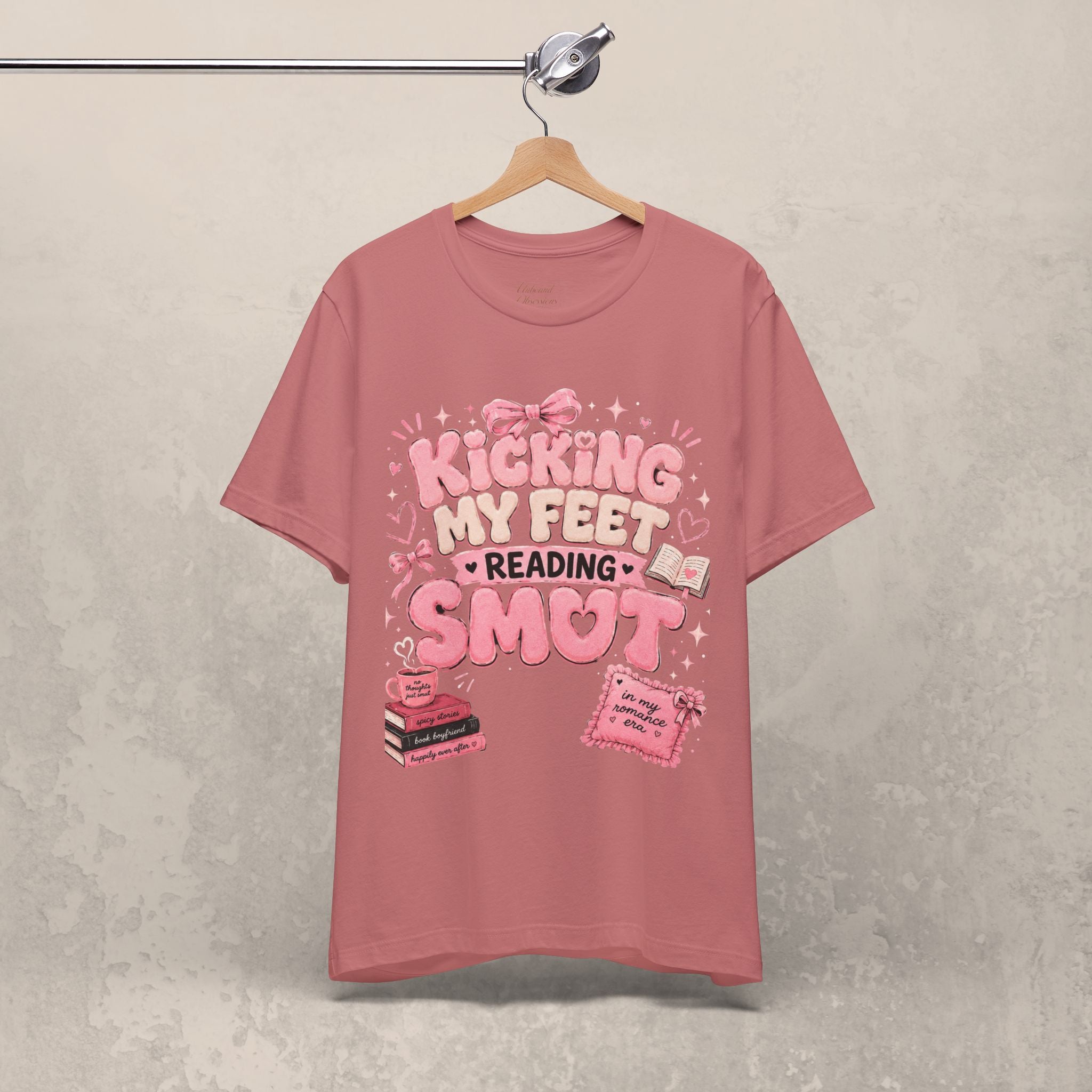 Reading Smut T-Shirt — Kicking My Feet Graphic Tee for Bookish Romance Fans