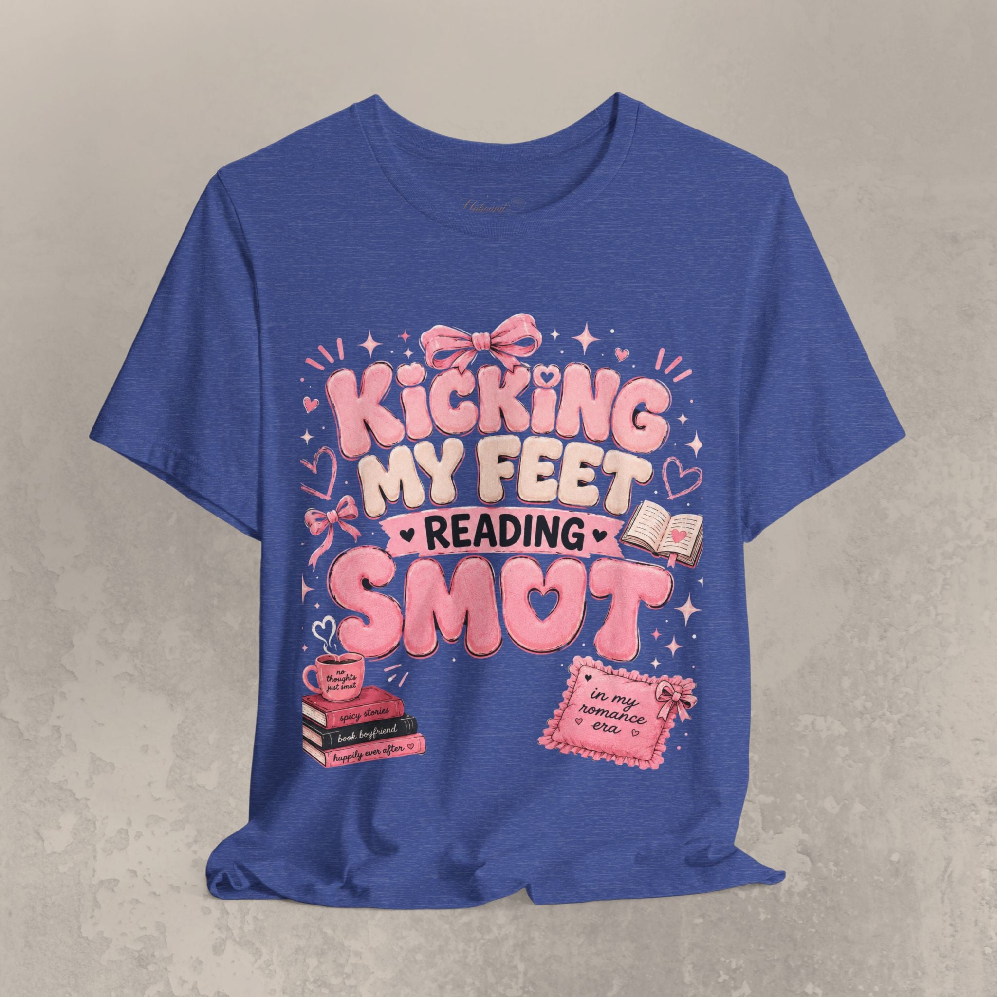 Reading Smut T-Shirt — Kicking My Feet Graphic Tee for Bookish Romance Fans