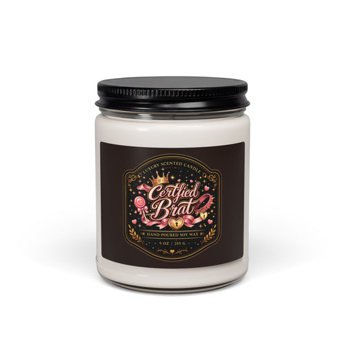 Certified Brat Scented Soy Candle — 9oz Jar (Hand-Poured)