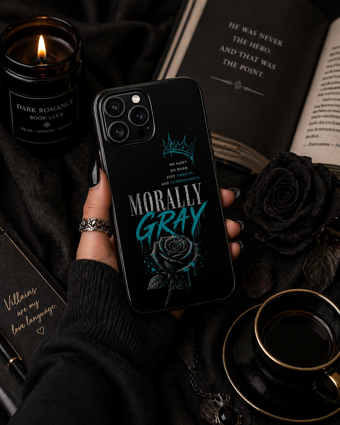 Morally Gray Rose phone case | Tough Cases