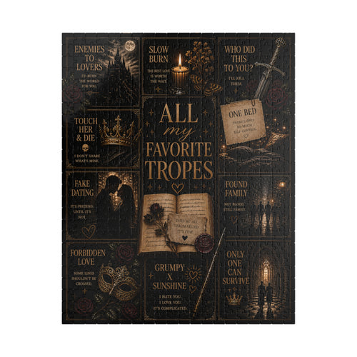 All My Favorite Tropes Puzzle | Bookish Literary Collage Jigsaw