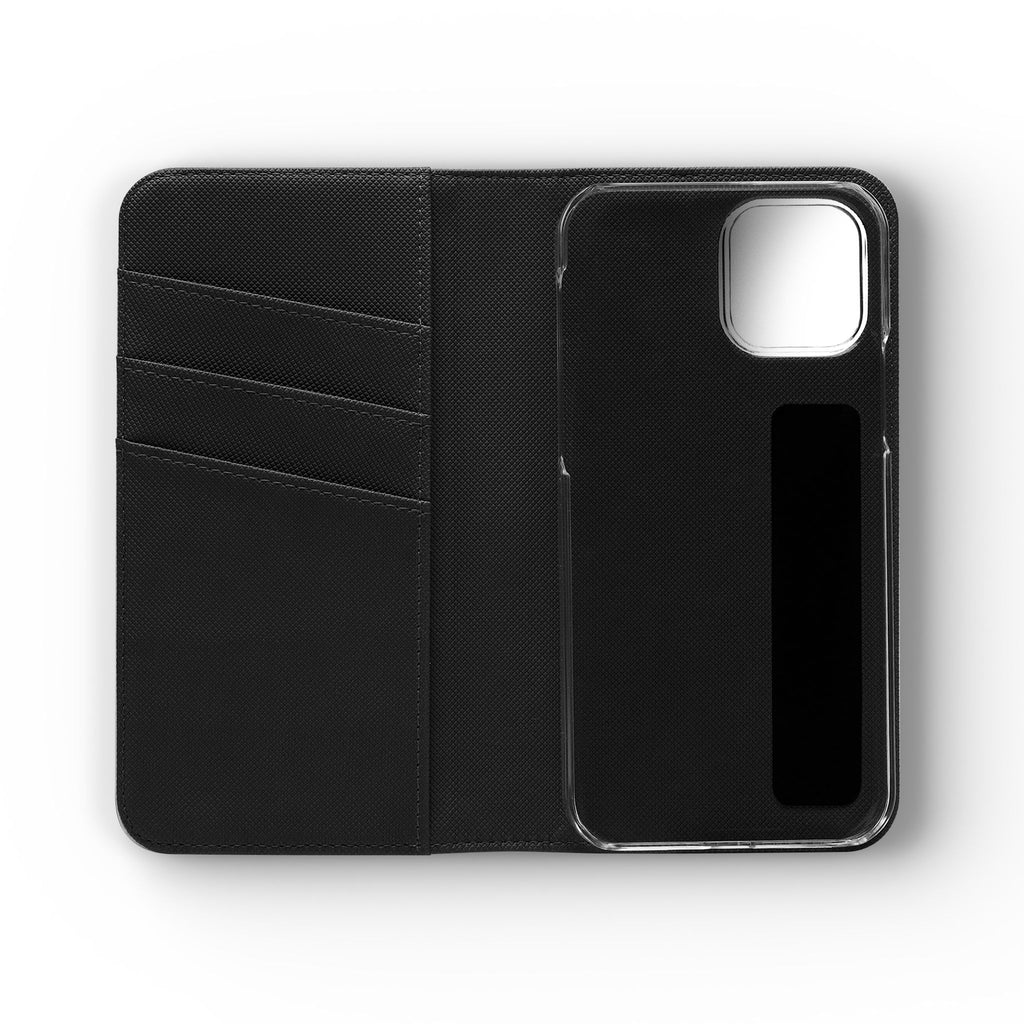 Flip Case – 'Touch Her & Die' Gothic Rose Wallet Phone Case