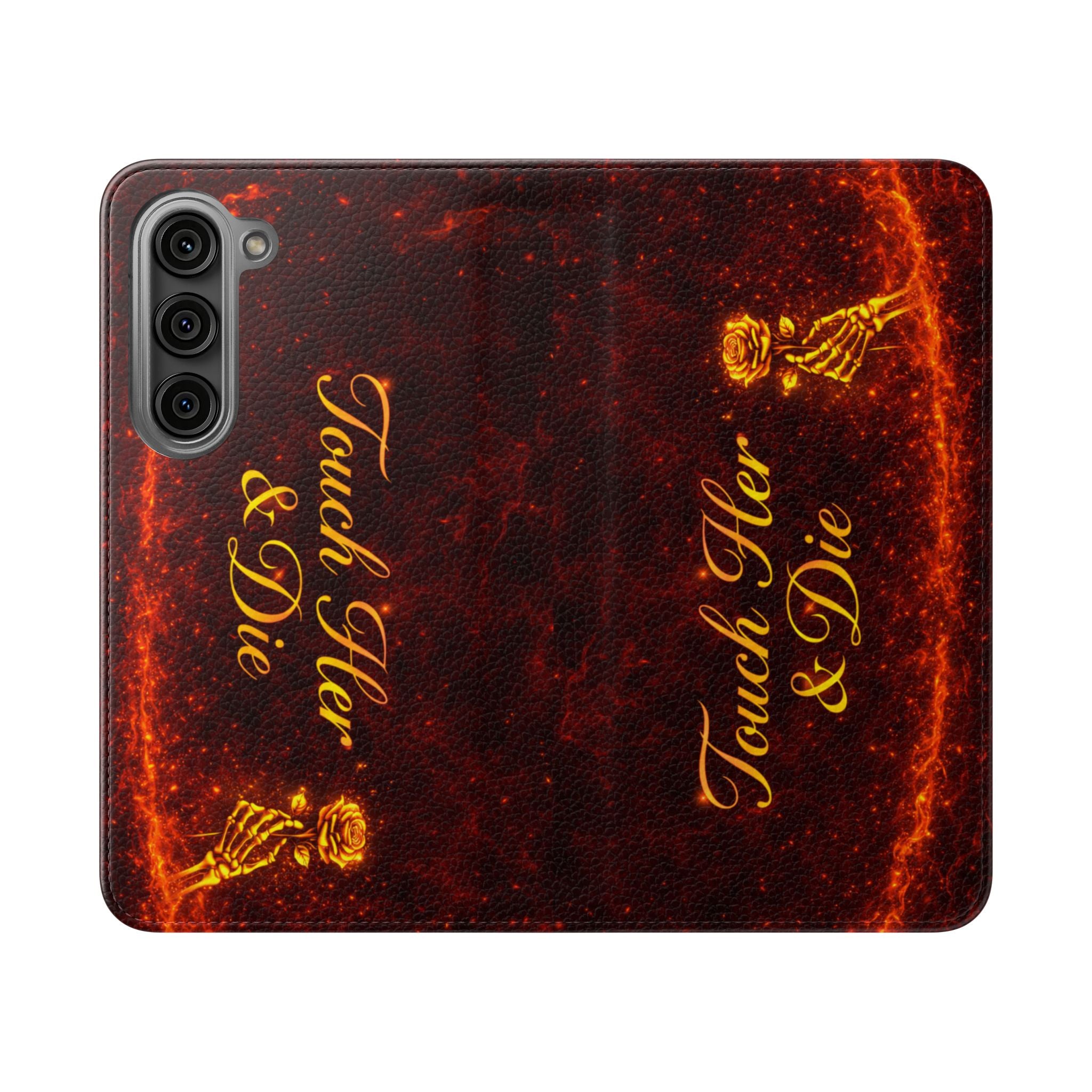 Touch Her & Die Wallet Phone Case