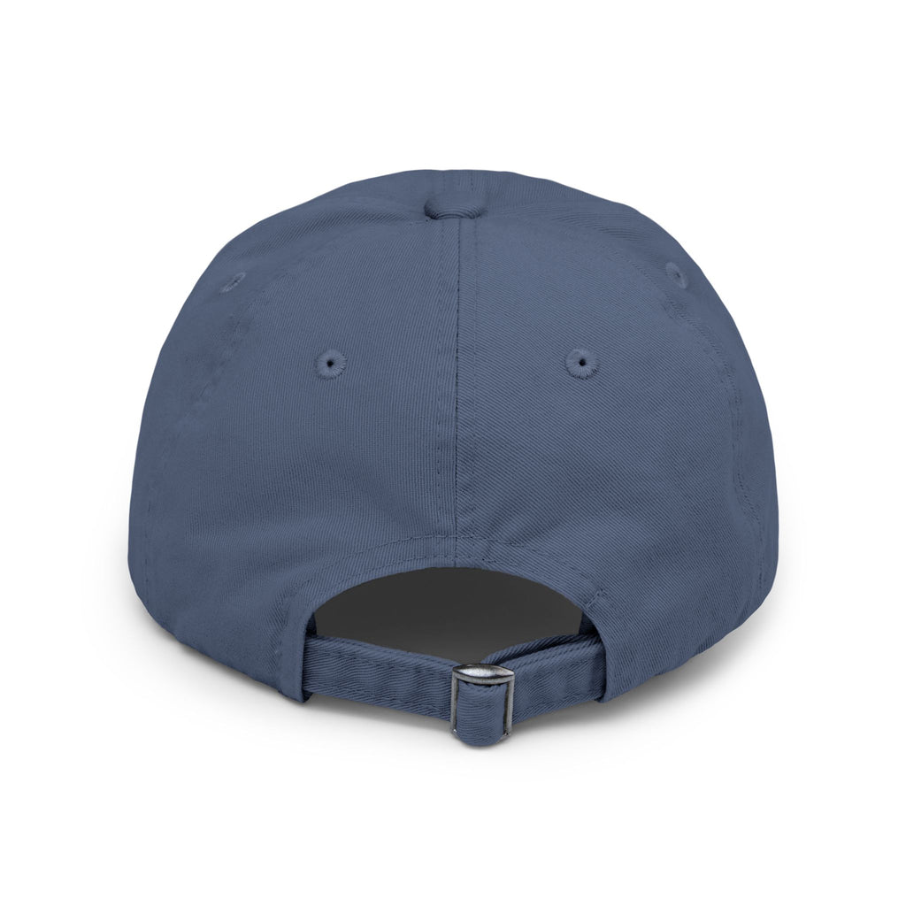 Distressed Black Cap with 'E2L' Enemies to Lovers