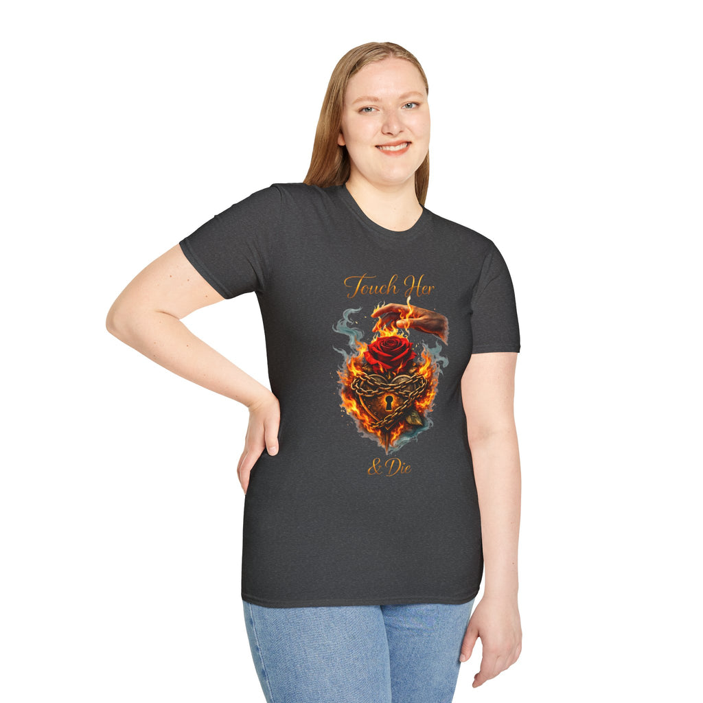 Touch Her & Die Rose Heart T-Shirt