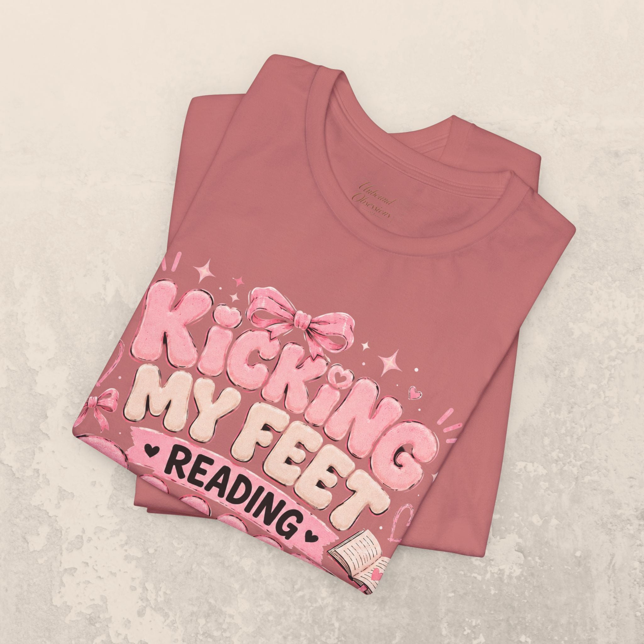 Reading Smut T-Shirt — Kicking My Feet Graphic Tee for Bookish Romance Fans