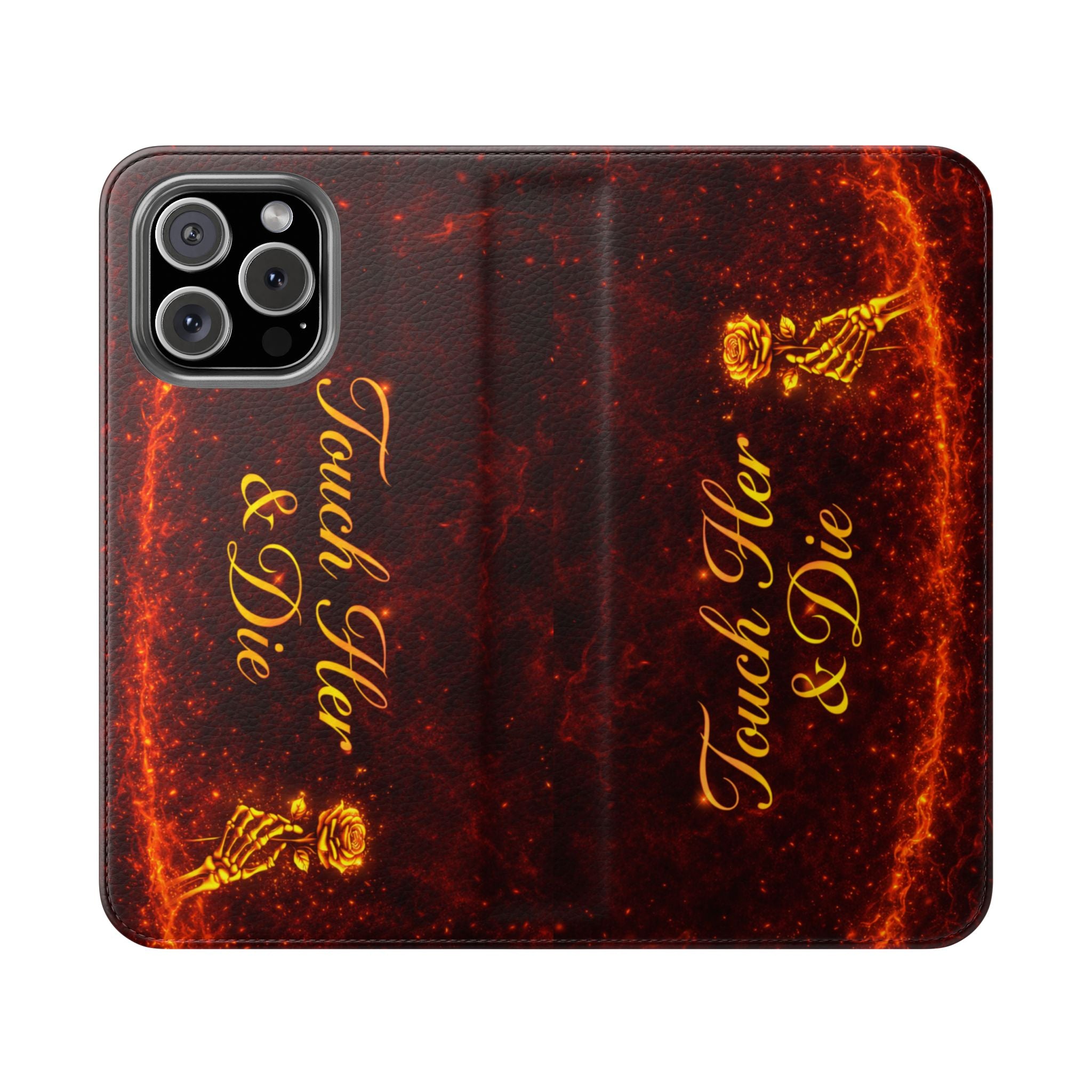 Touch Her & Die Wallet Phone Case
